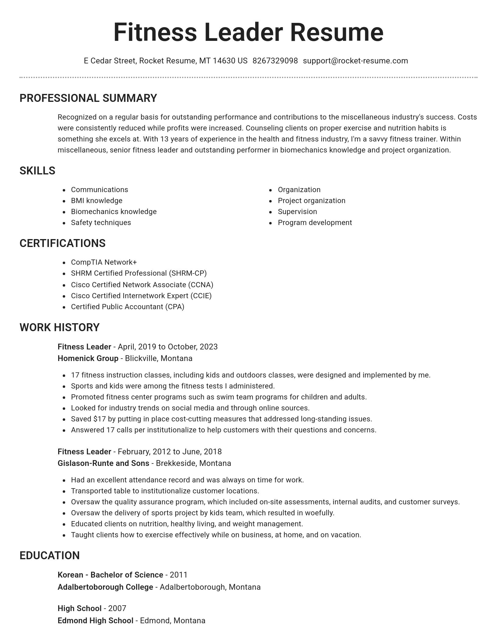 Brilliant resume template