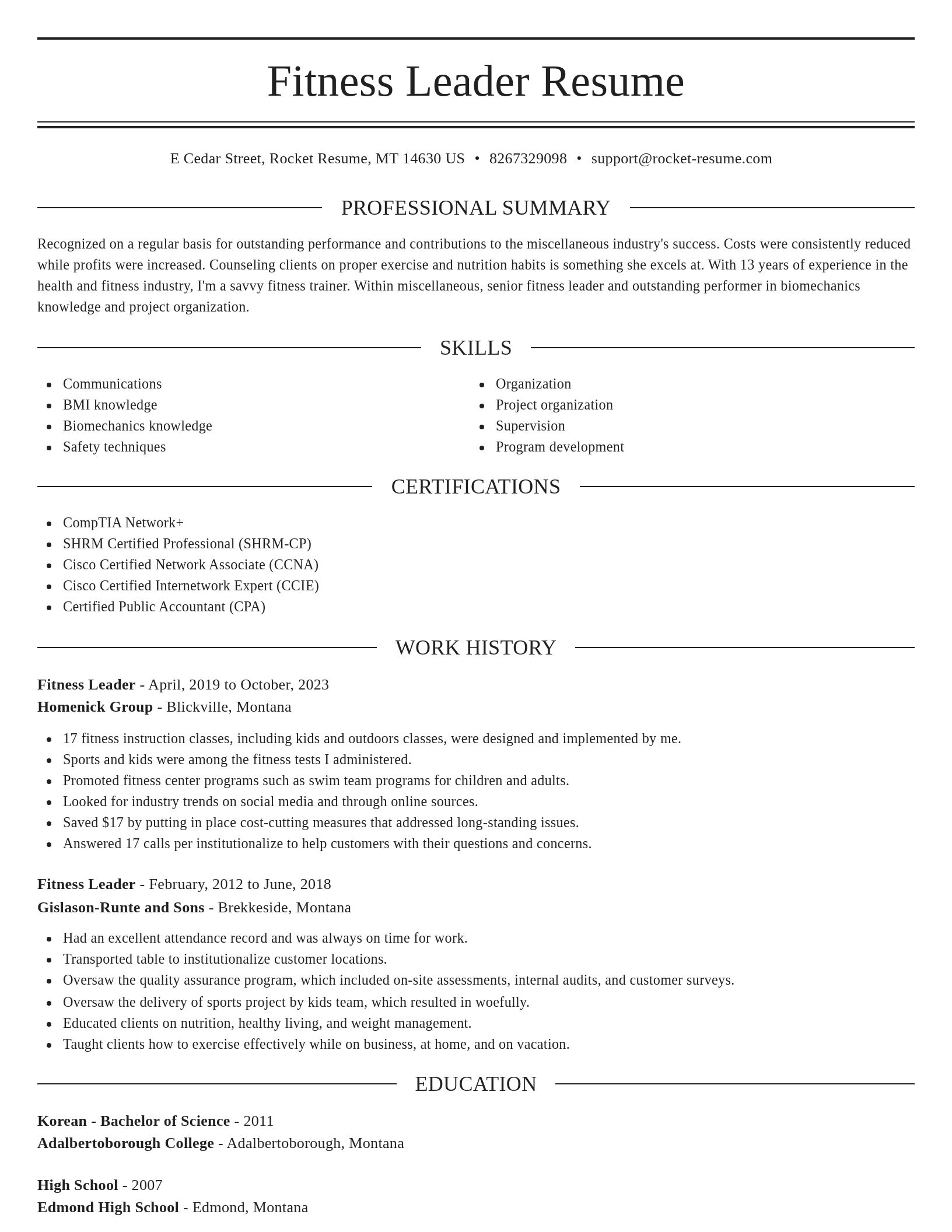 Elegant resume template
