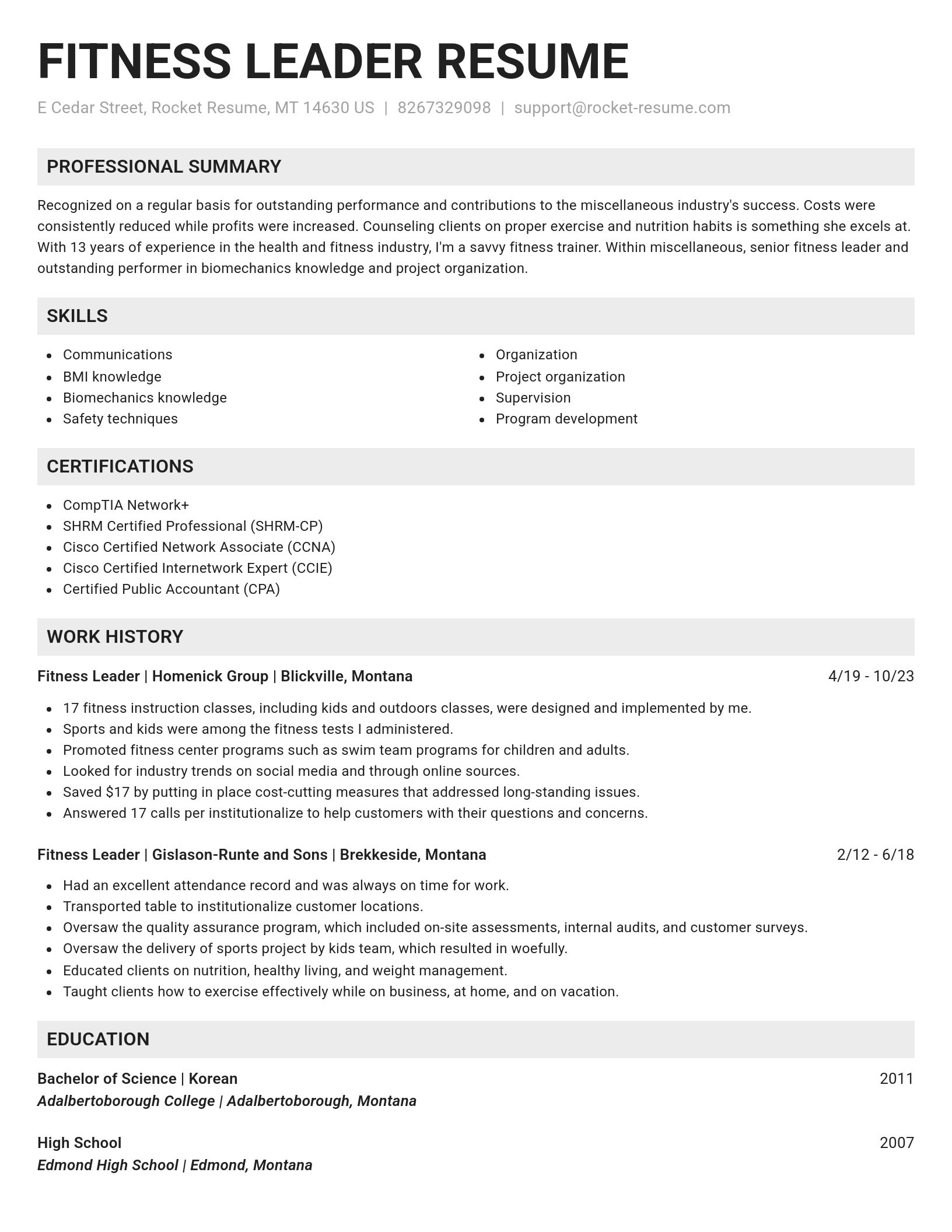 Genius resume template