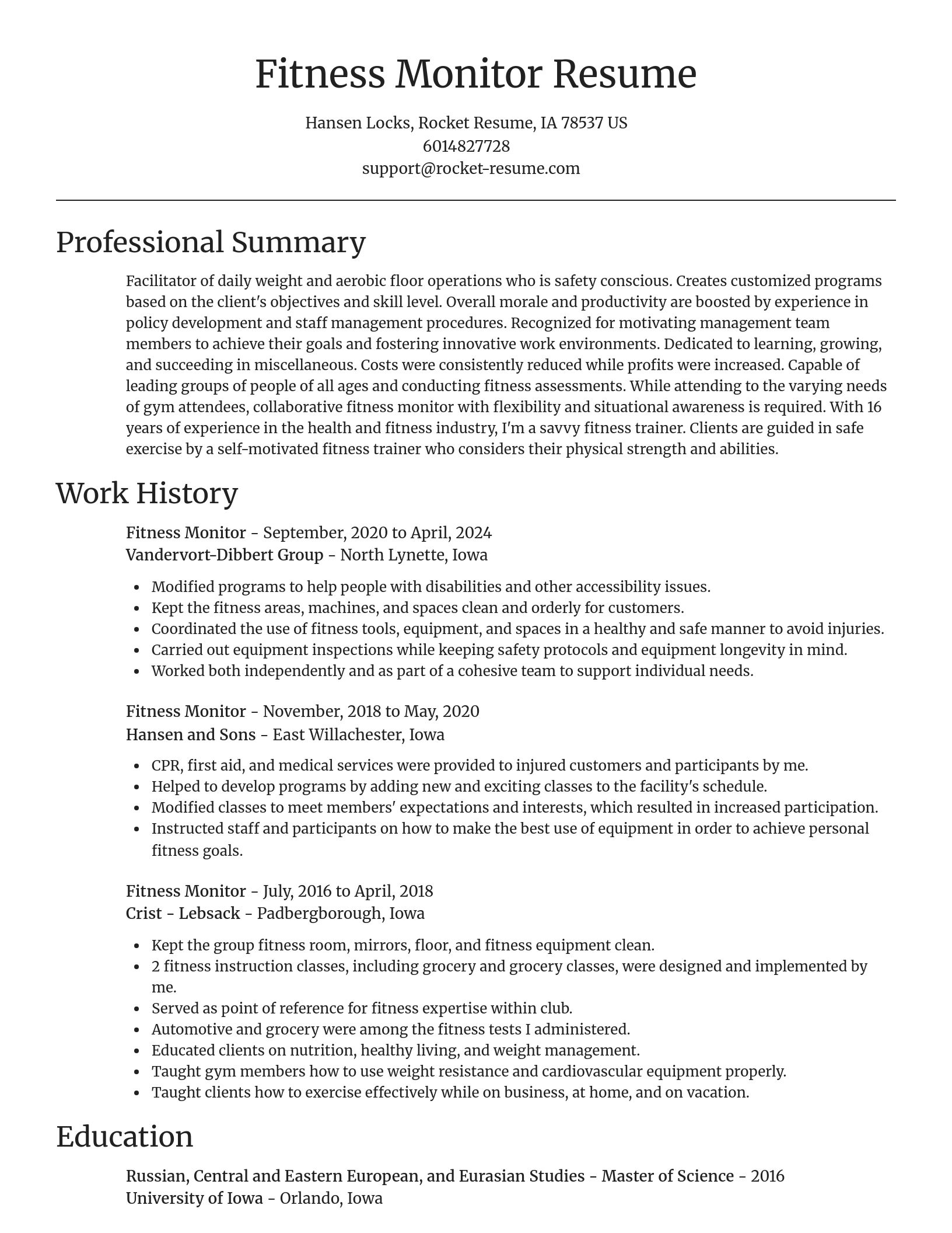 Focal Point resume template