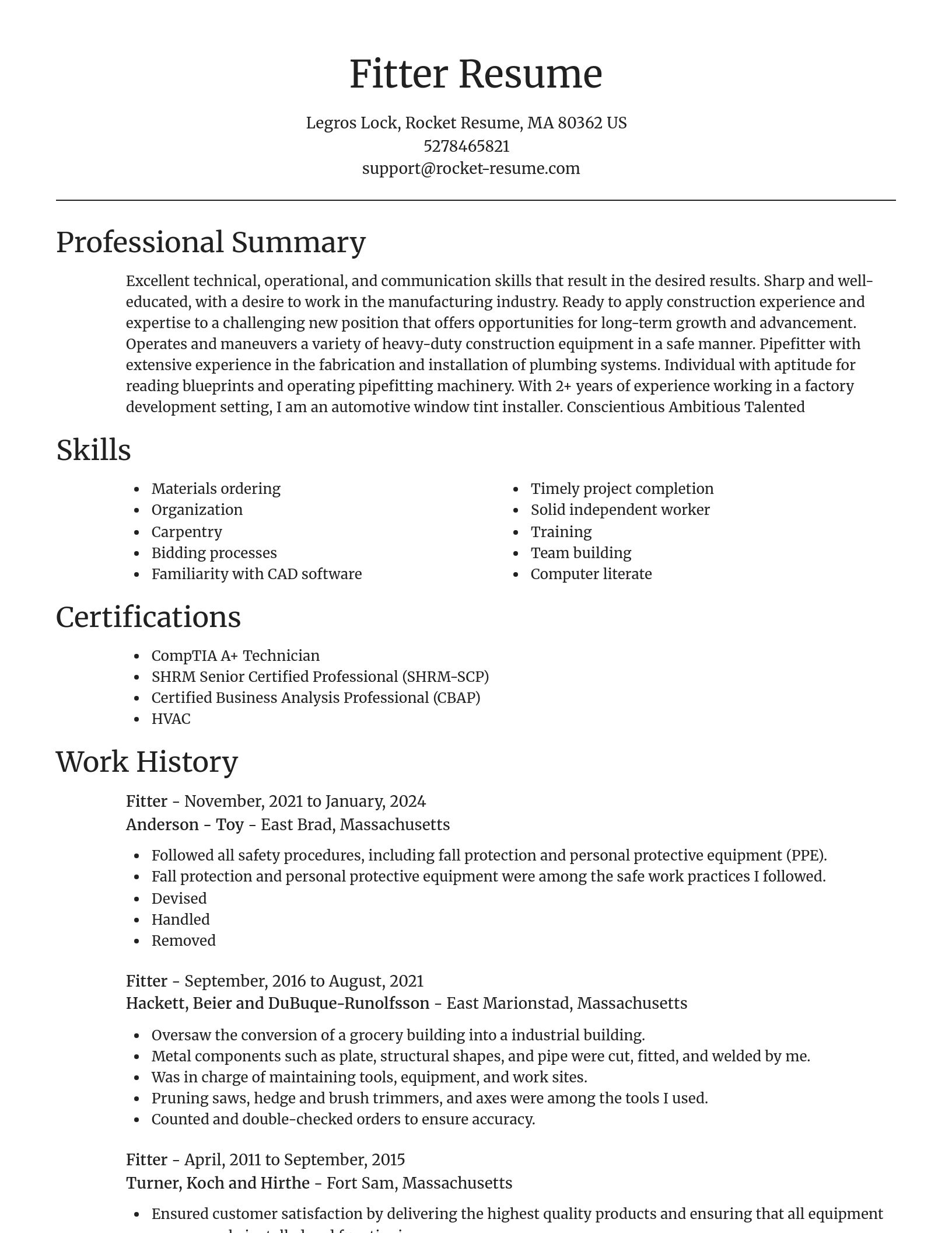 Focal Point resume template
