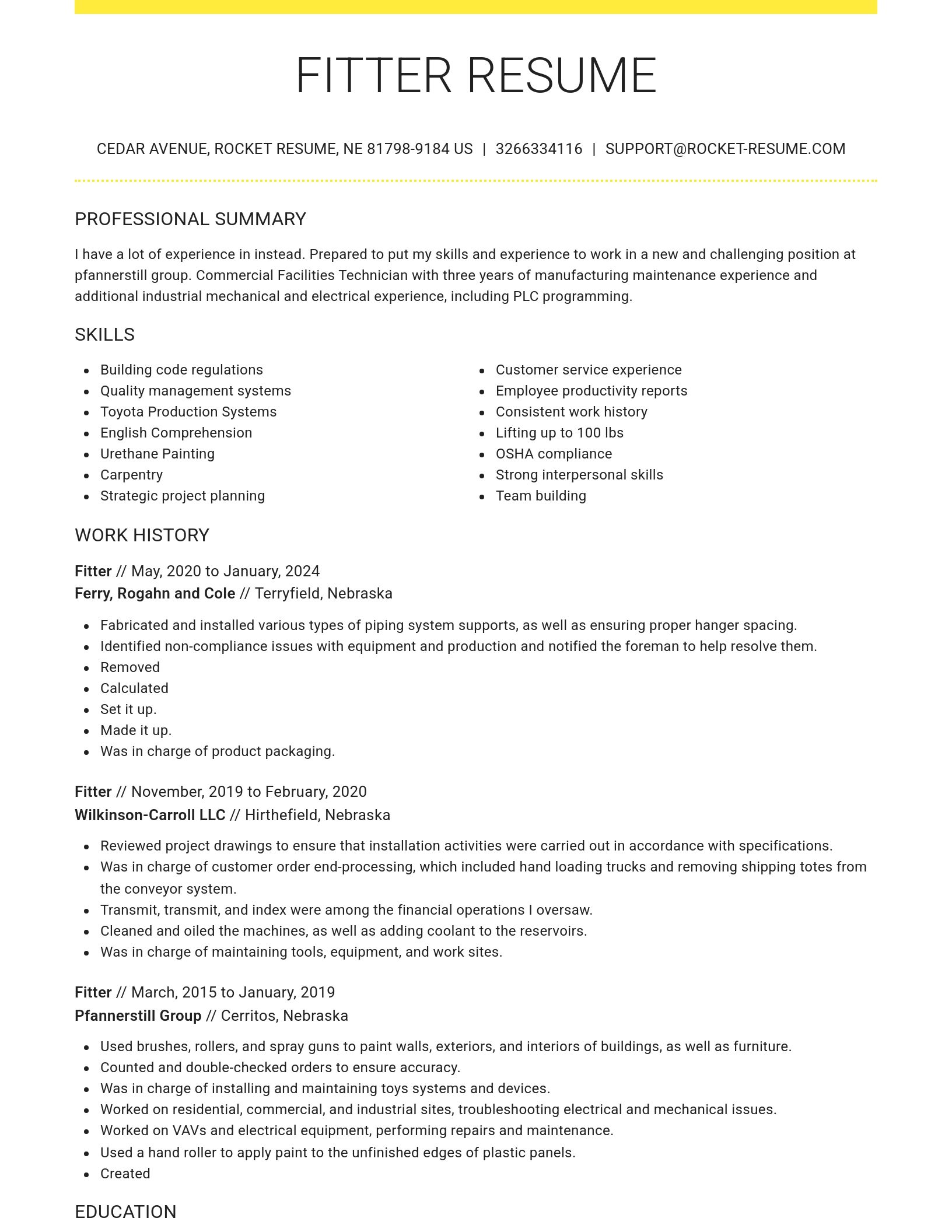 Grand resume template