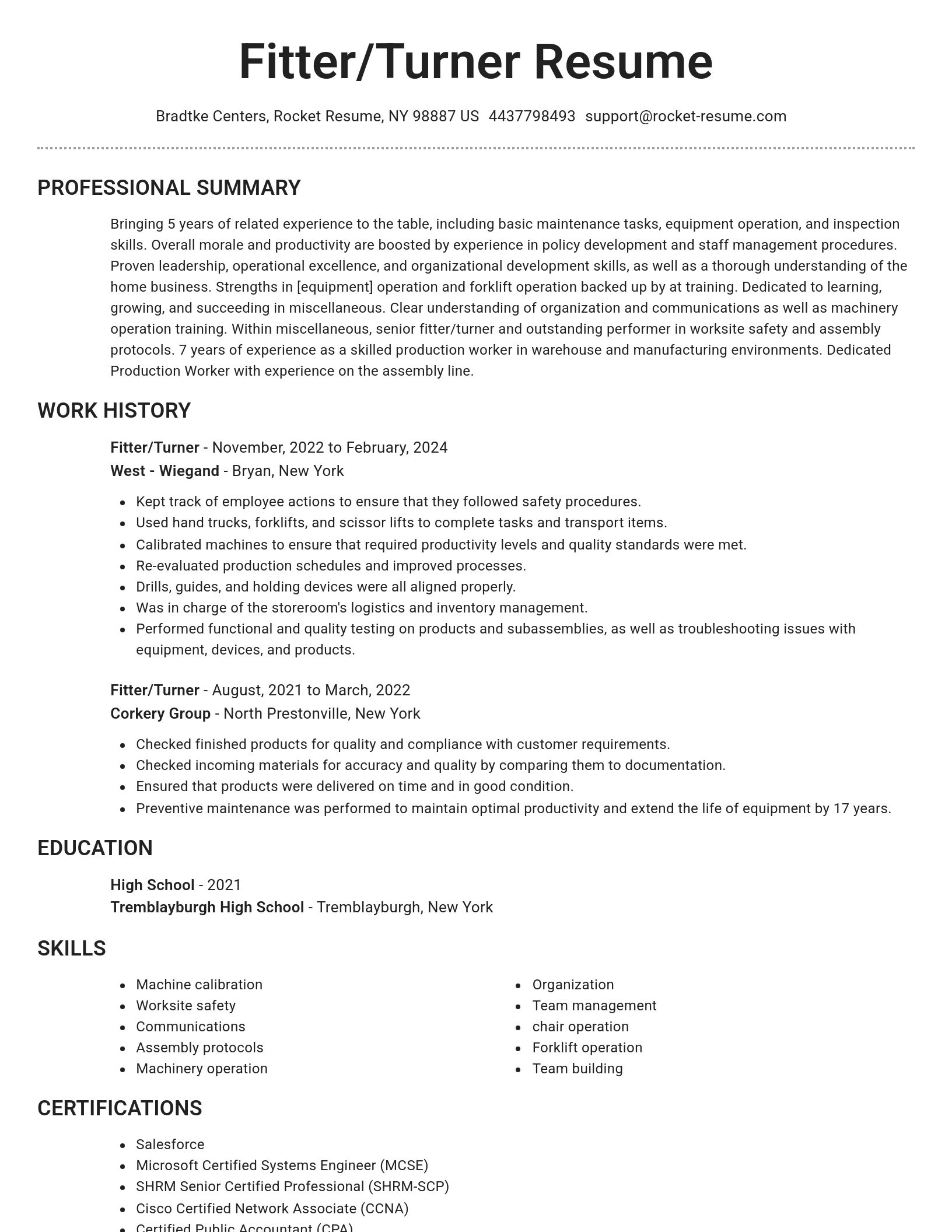 Brilliant resume template