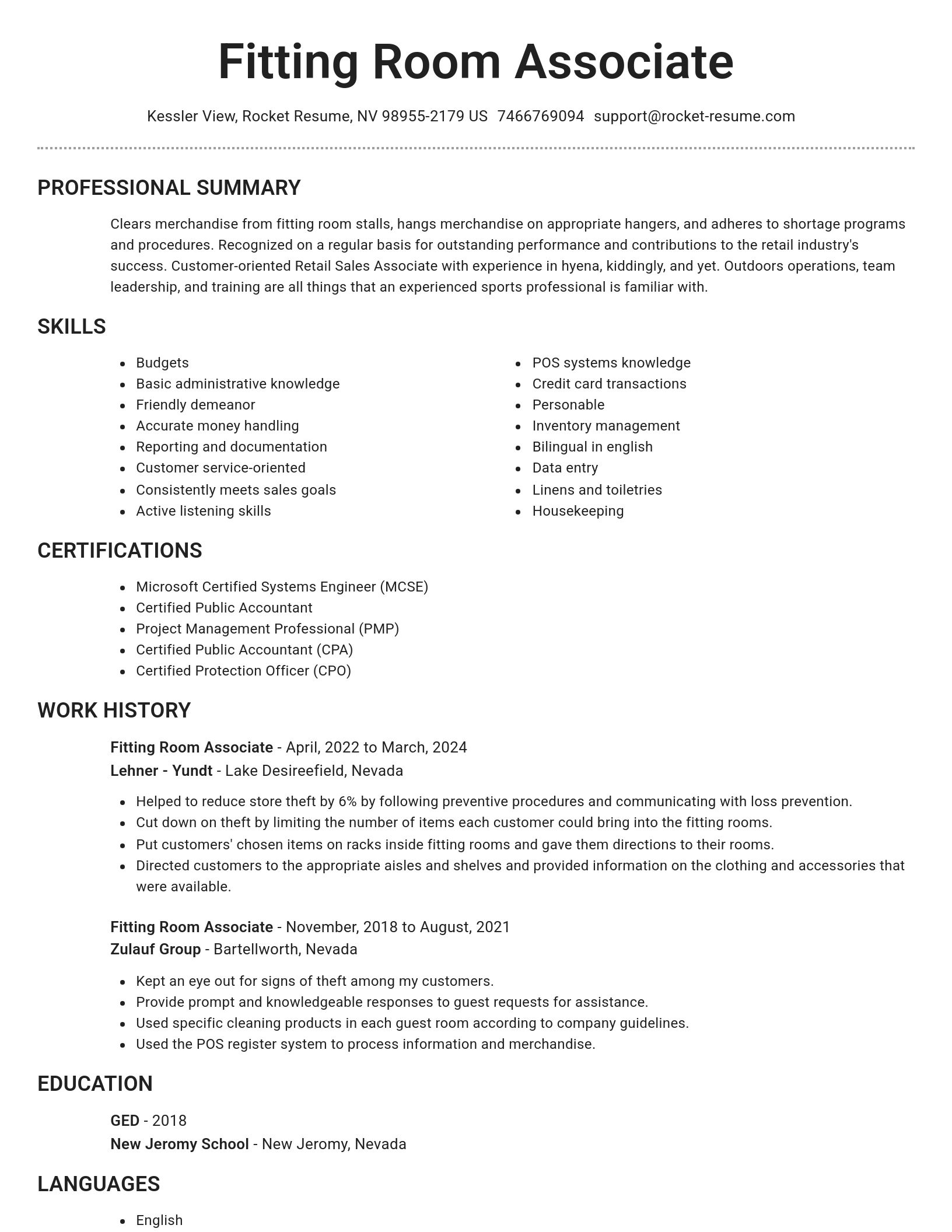 Brilliant resume template