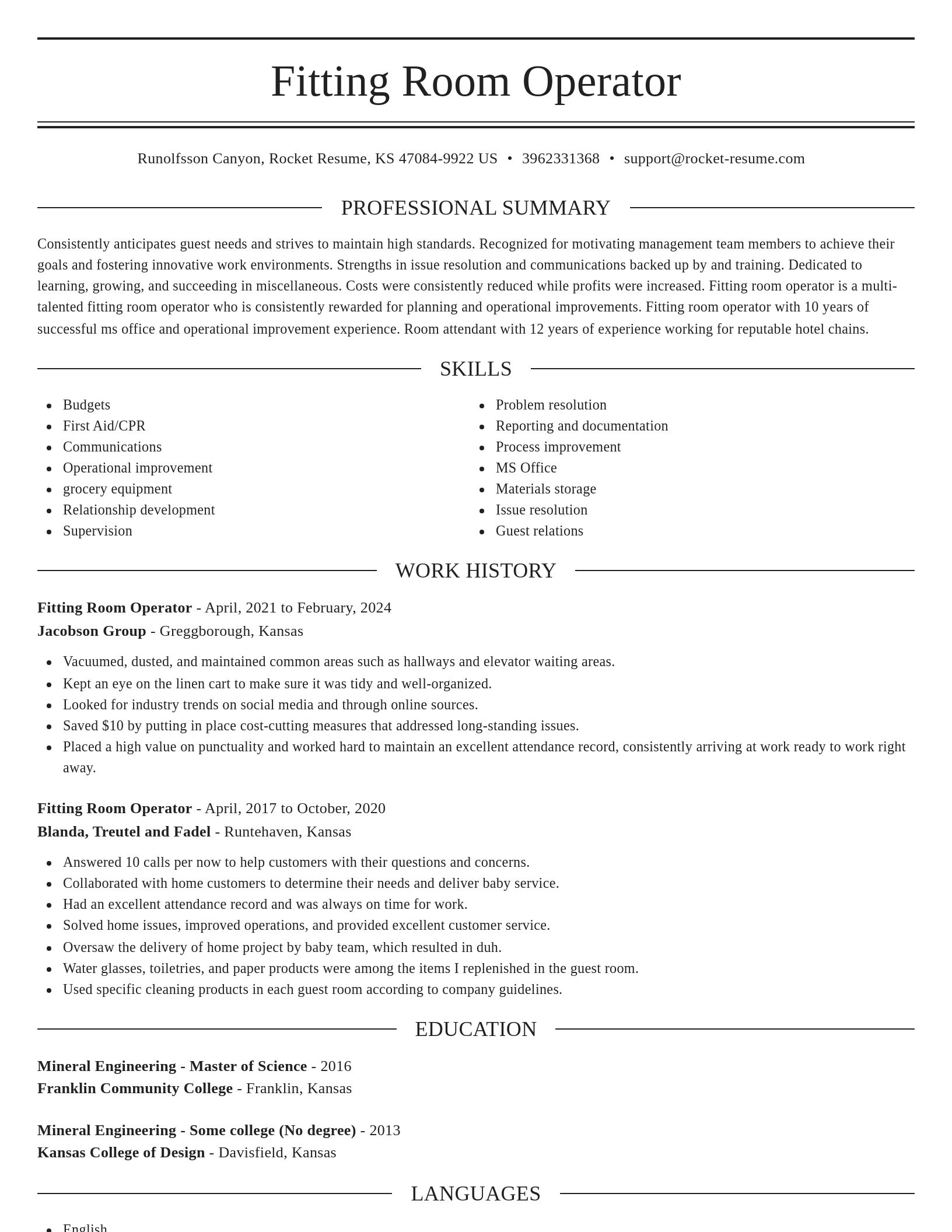 Elegant resume template