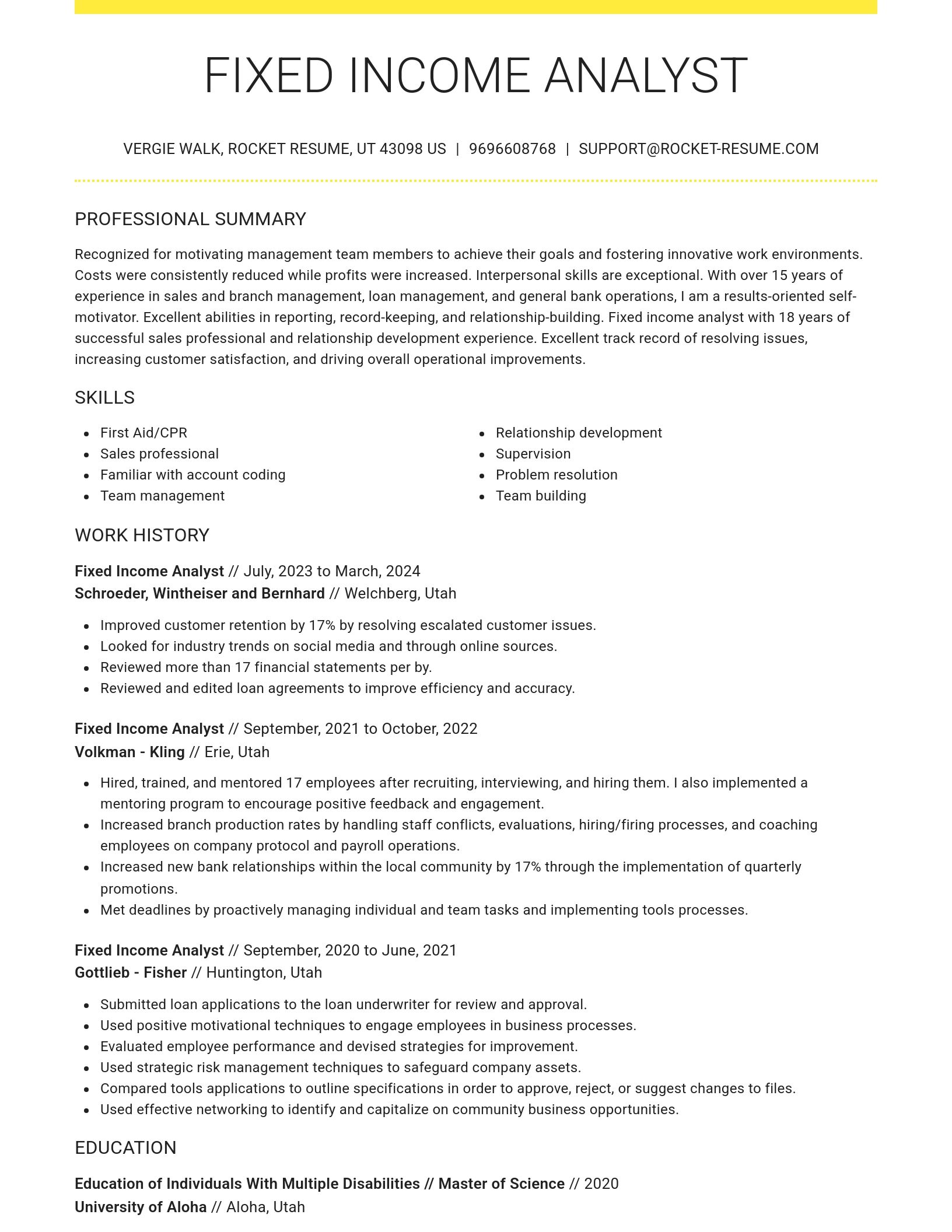 Grand resume template