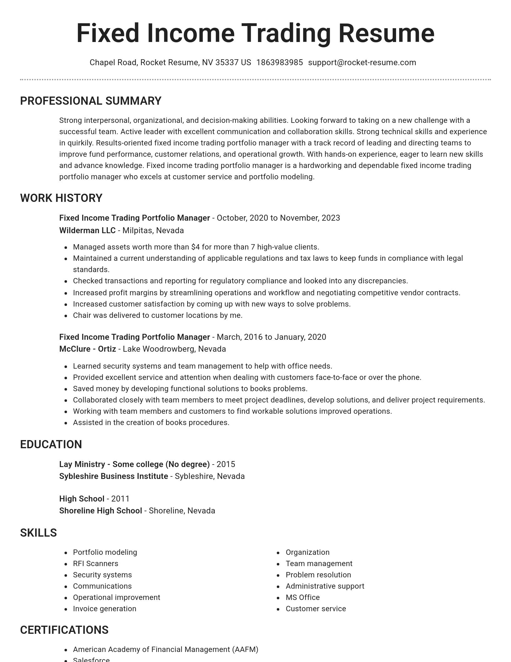 Brilliant resume template