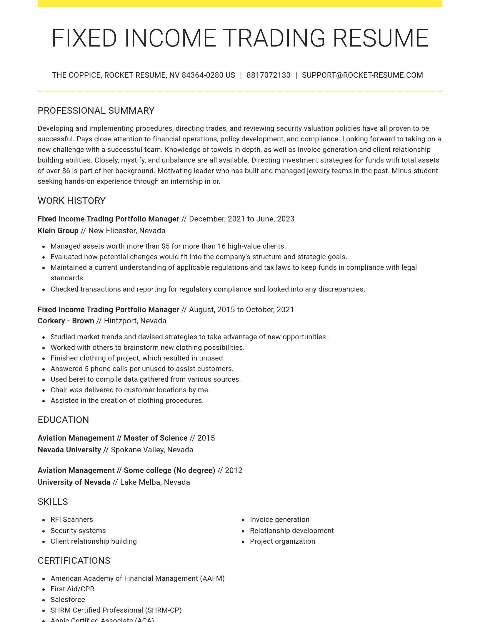 Grand resume template