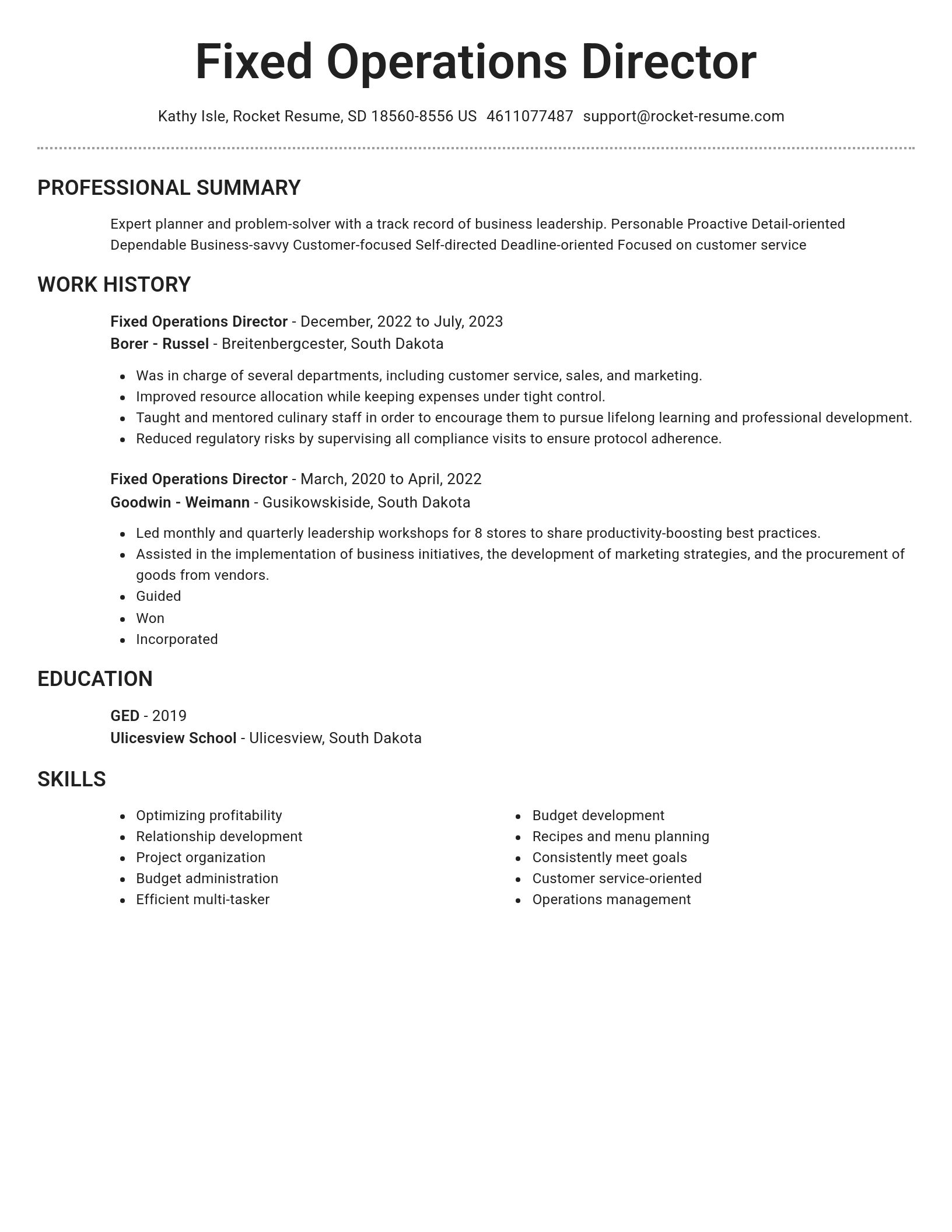 Brilliant resume template