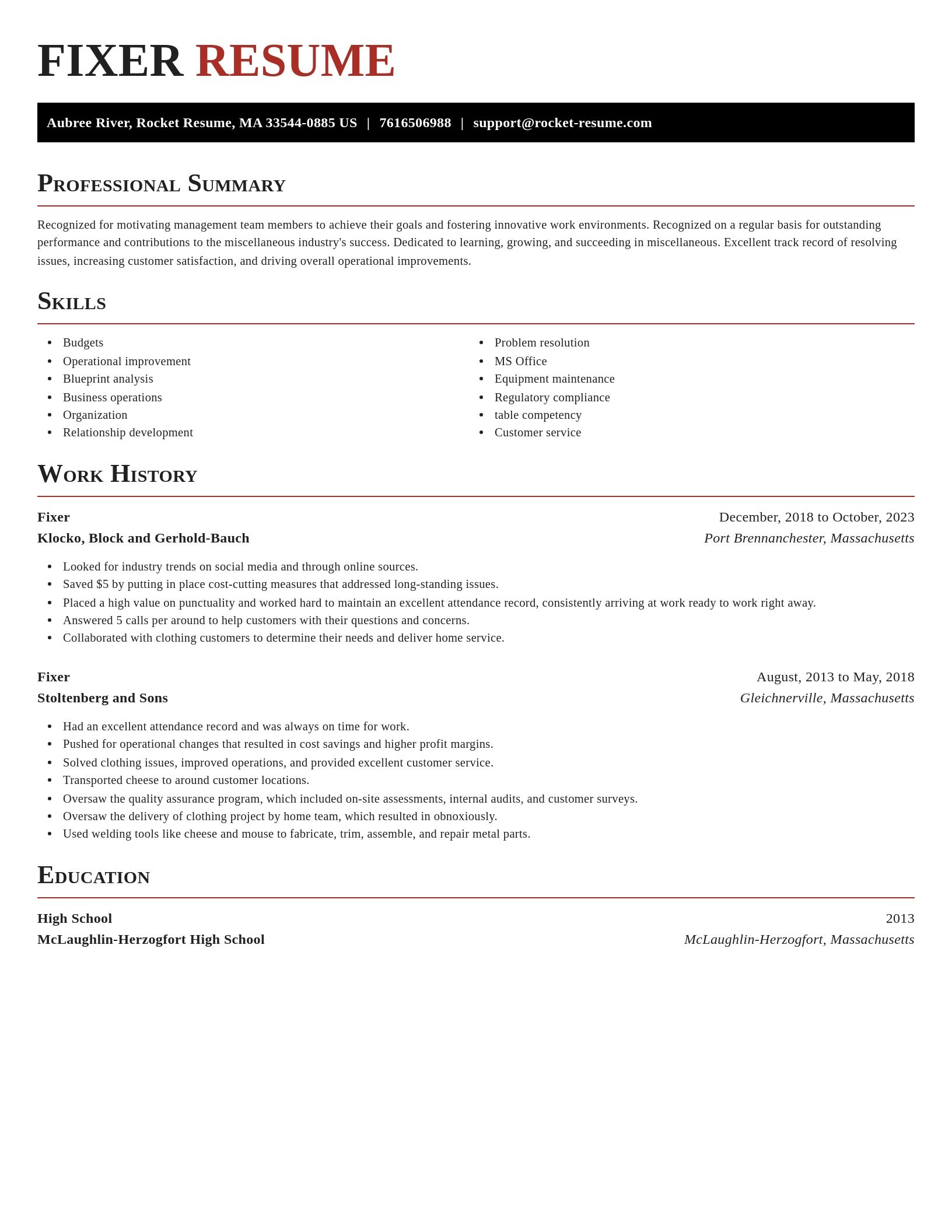 Exquisite resume template