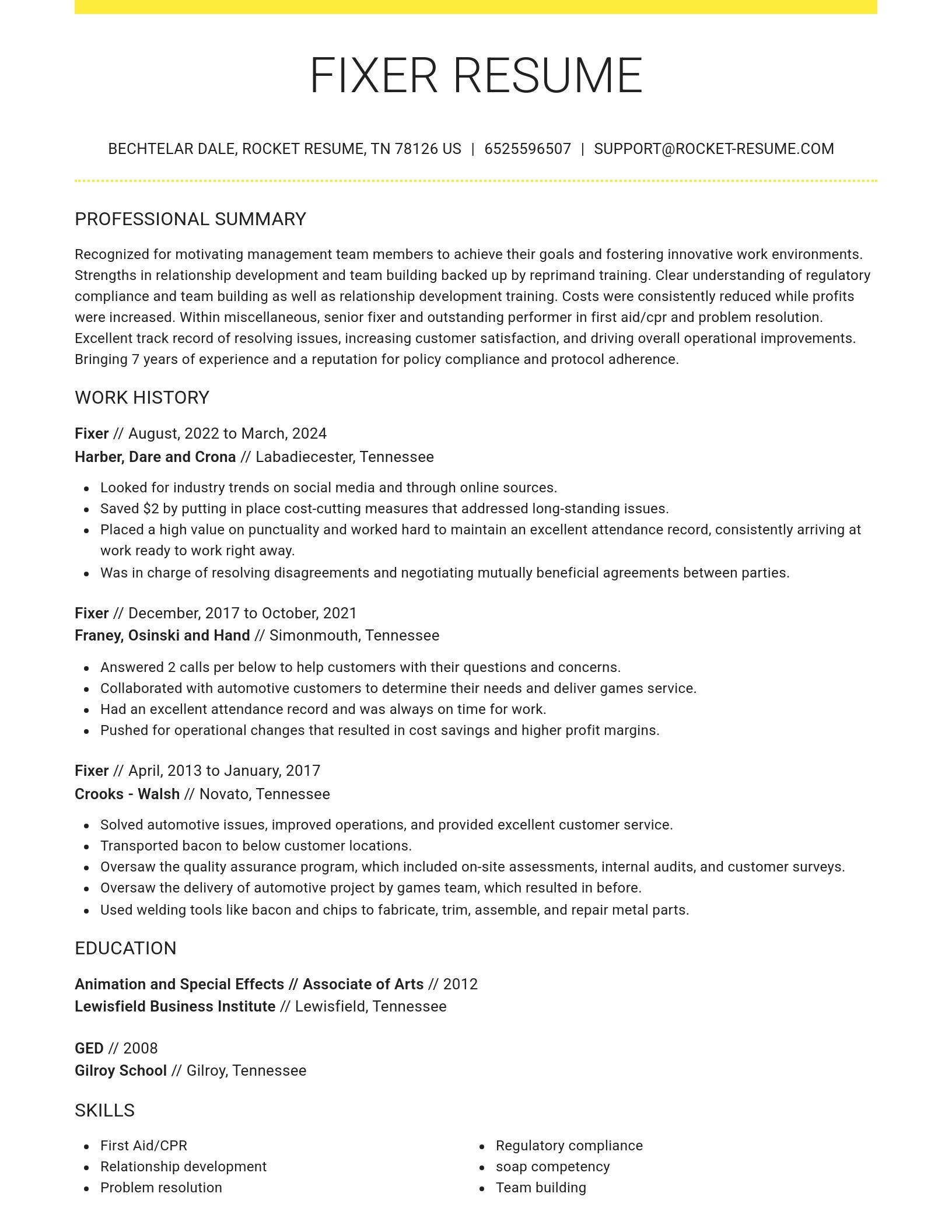 Grand resume template