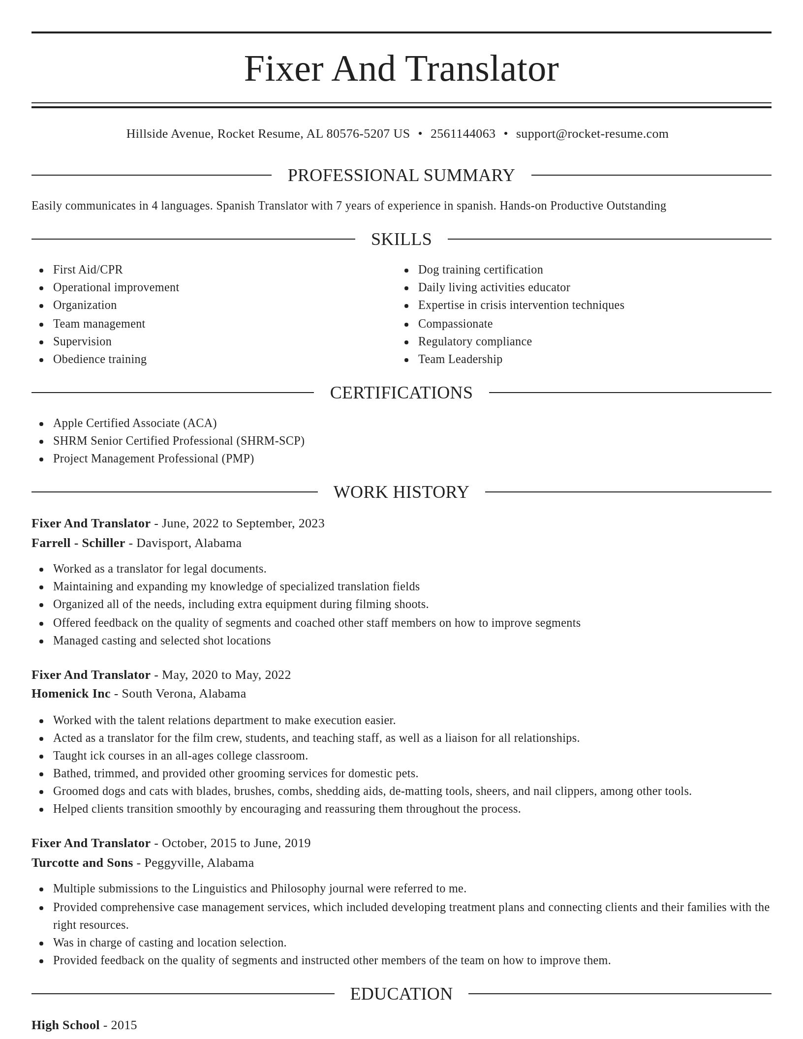 Elegant resume template