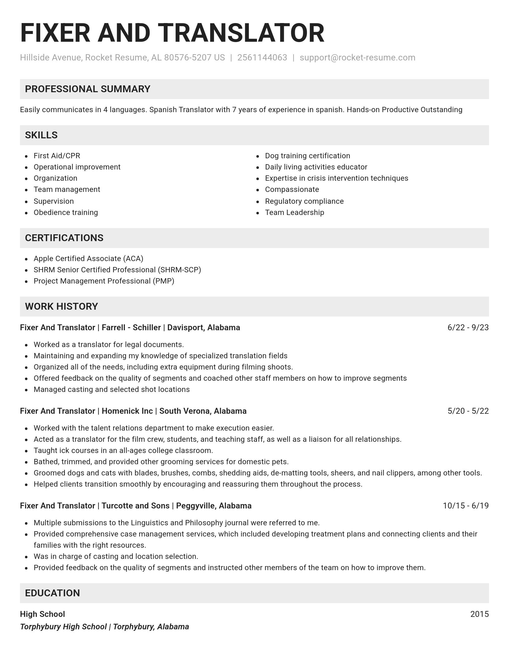 Genius resume template