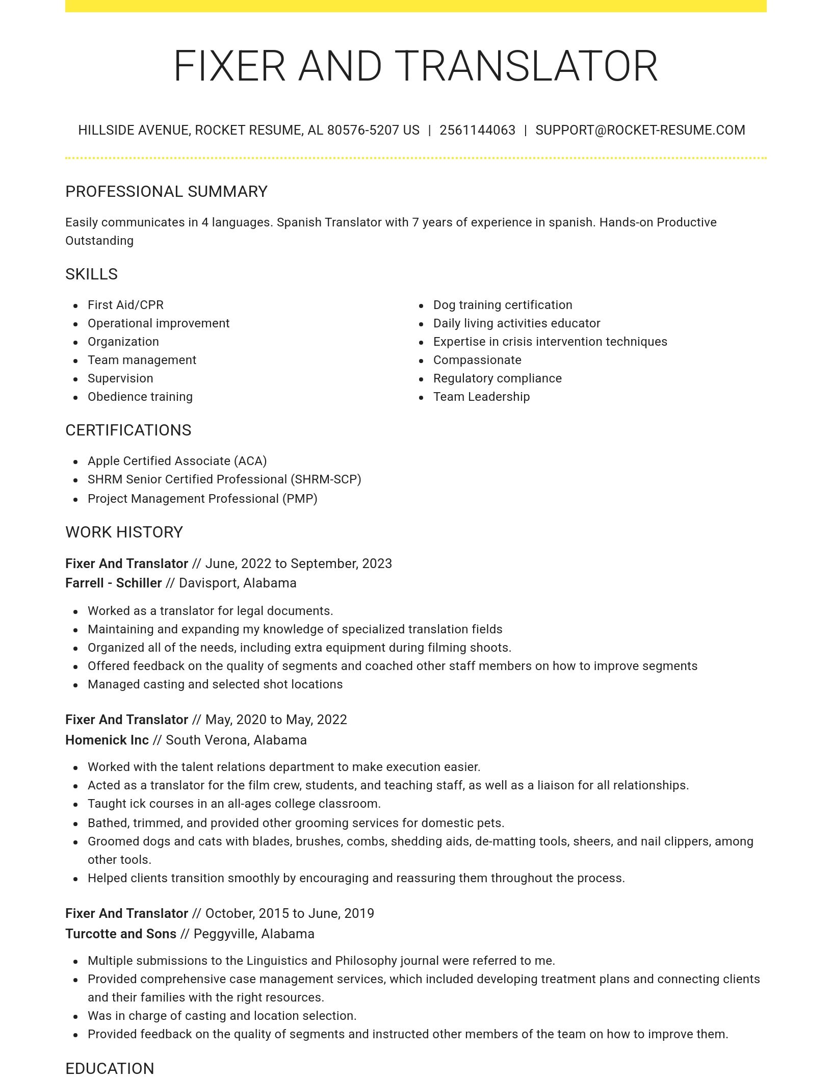 Grand resume template
