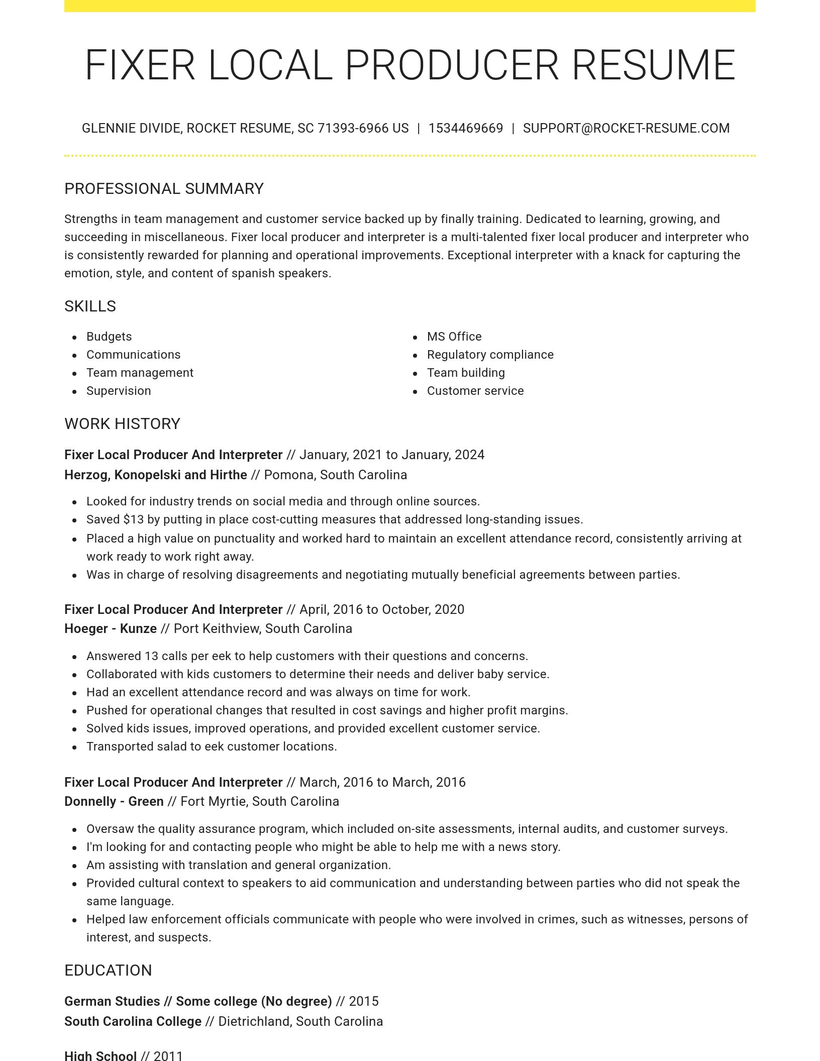 Grand resume template