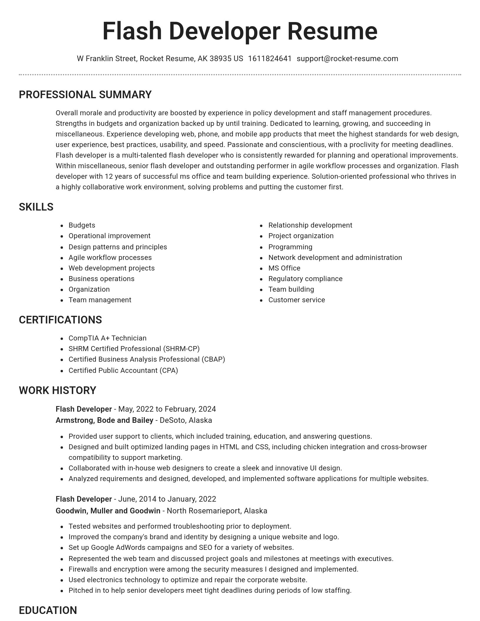 Brilliant resume template