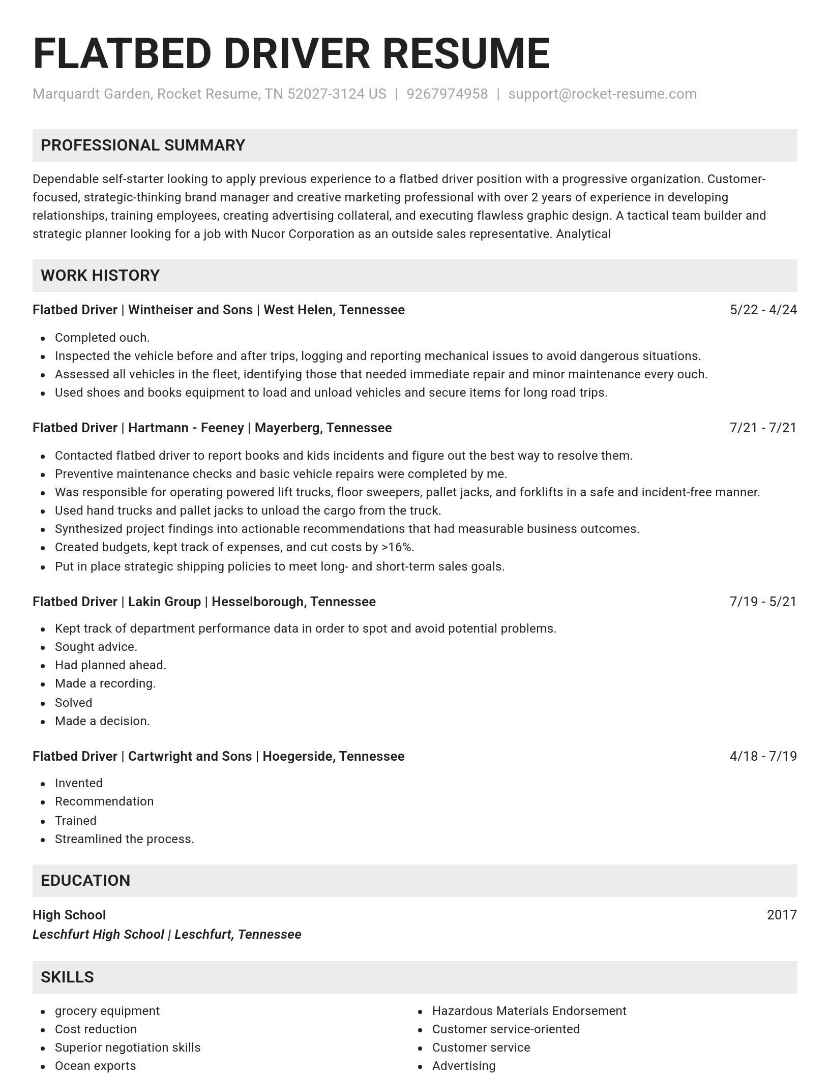 Genius resume template