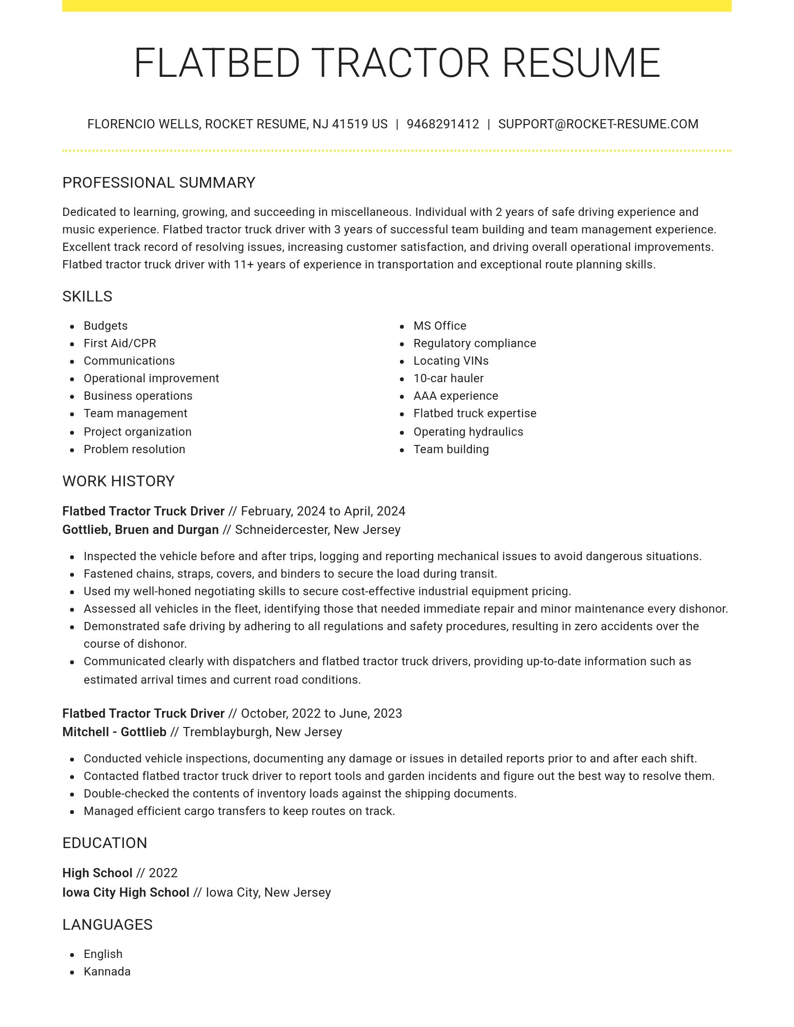 Grand resume template