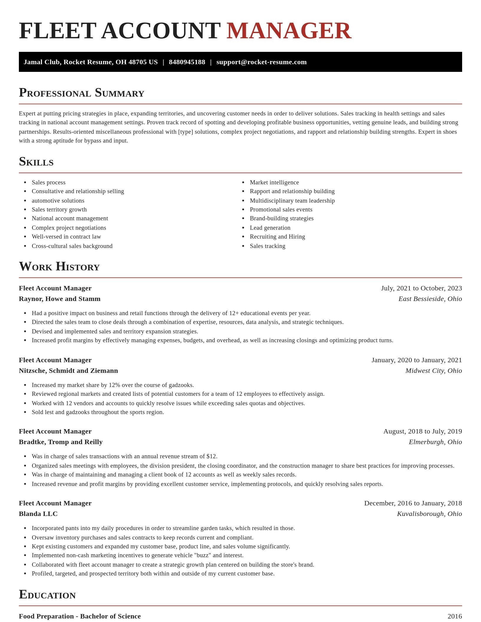 Exquisite resume template