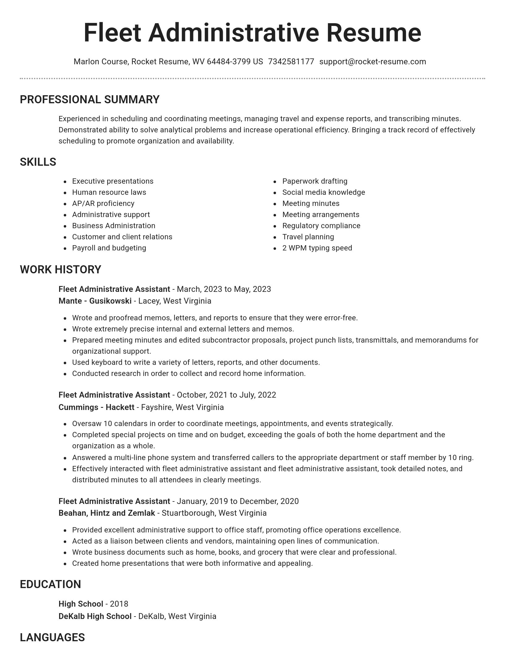 Brilliant resume template