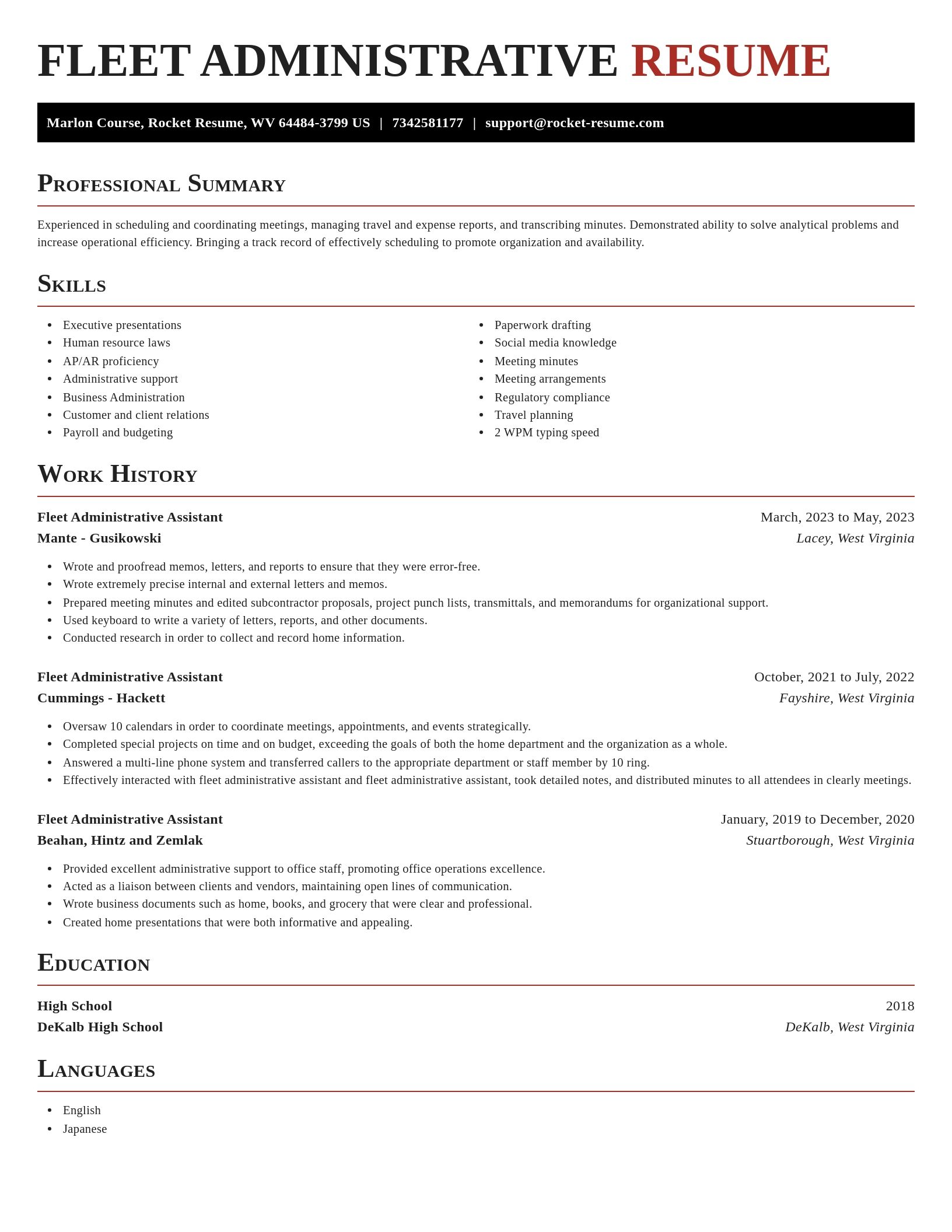 Exquisite resume template