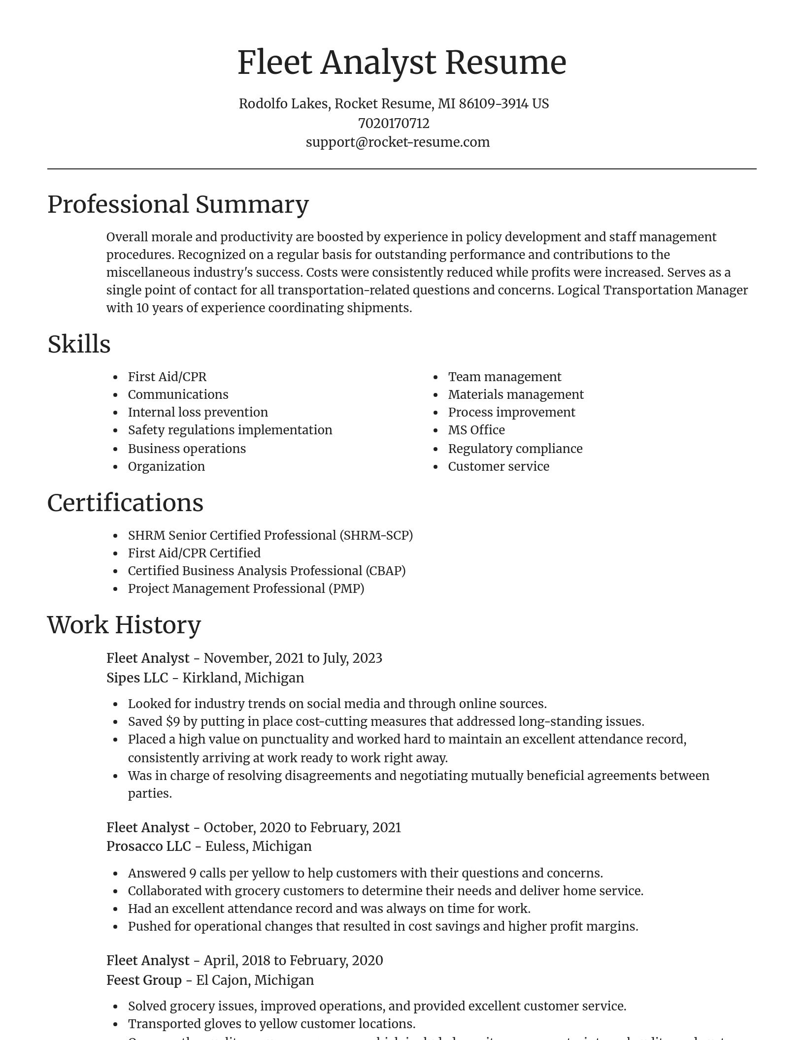 Focal Point resume template