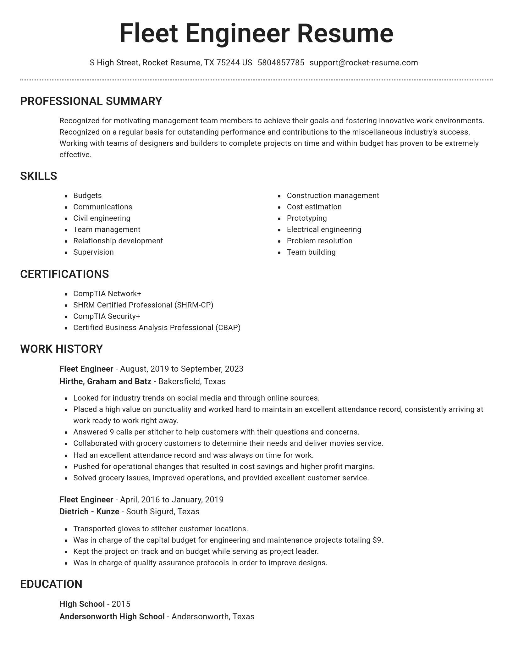 Brilliant resume template