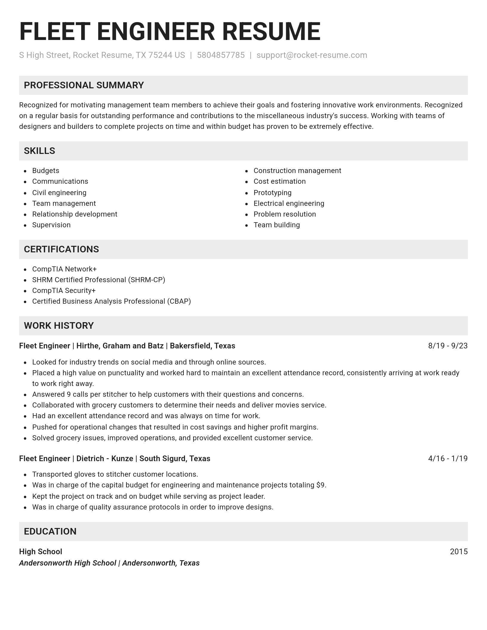 Genius resume template