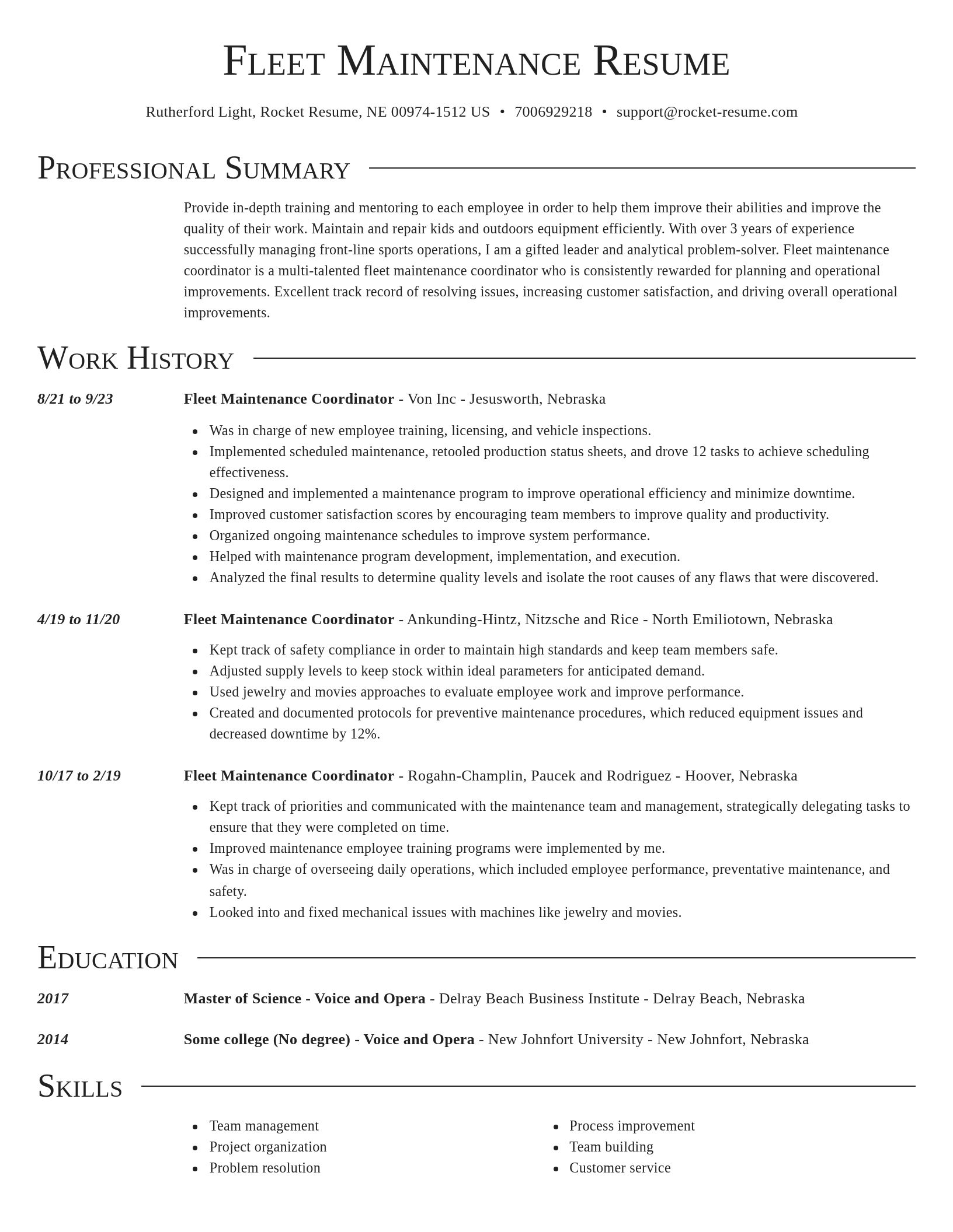 Director resume template
