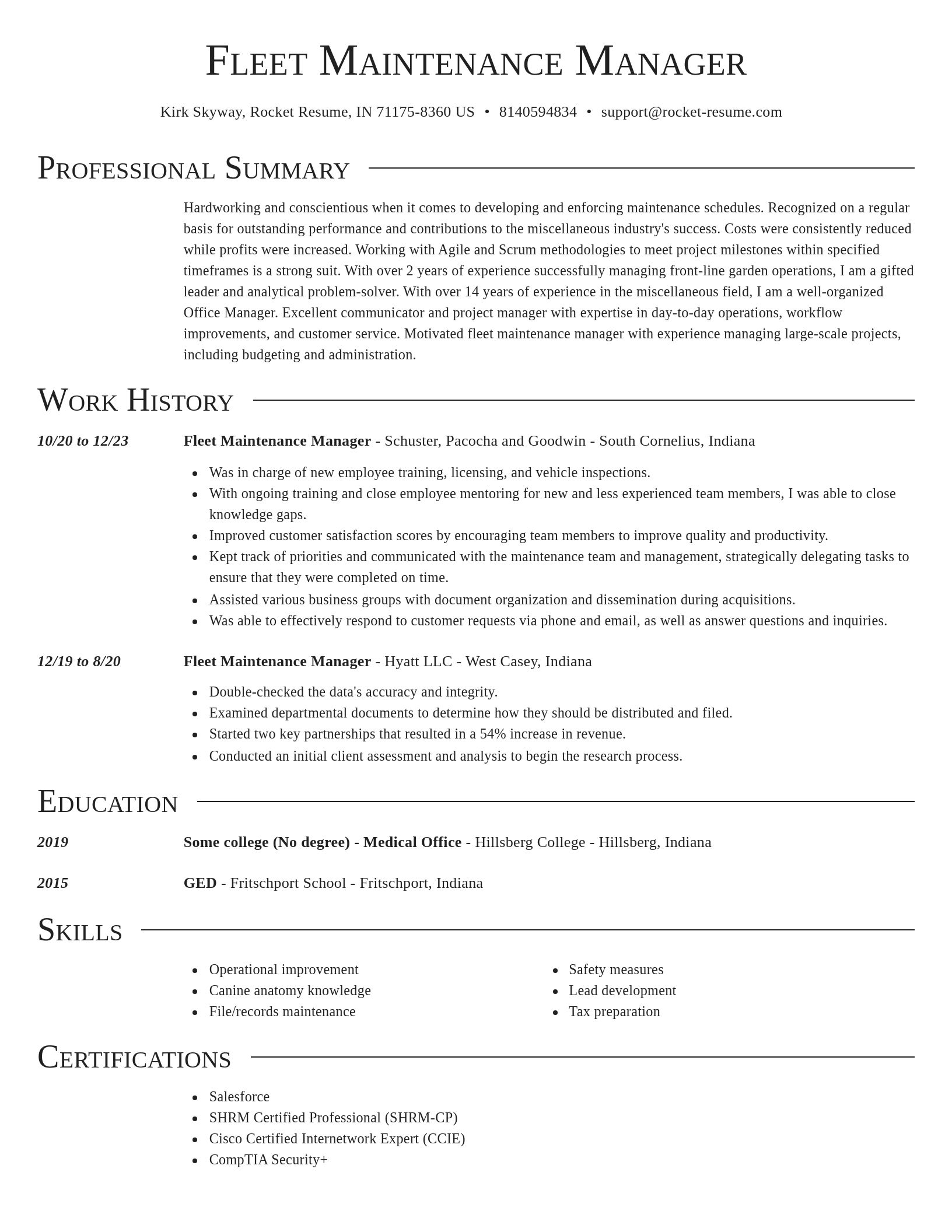 Director resume template