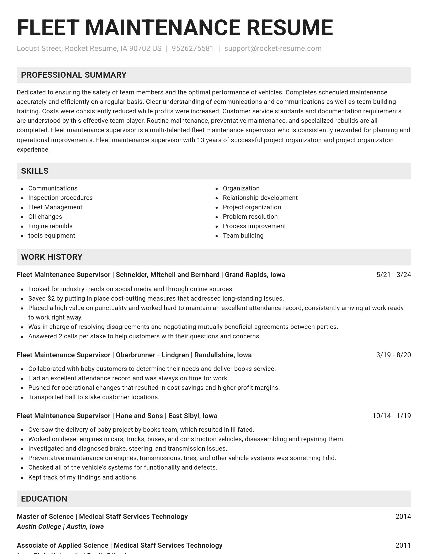 Genius resume template