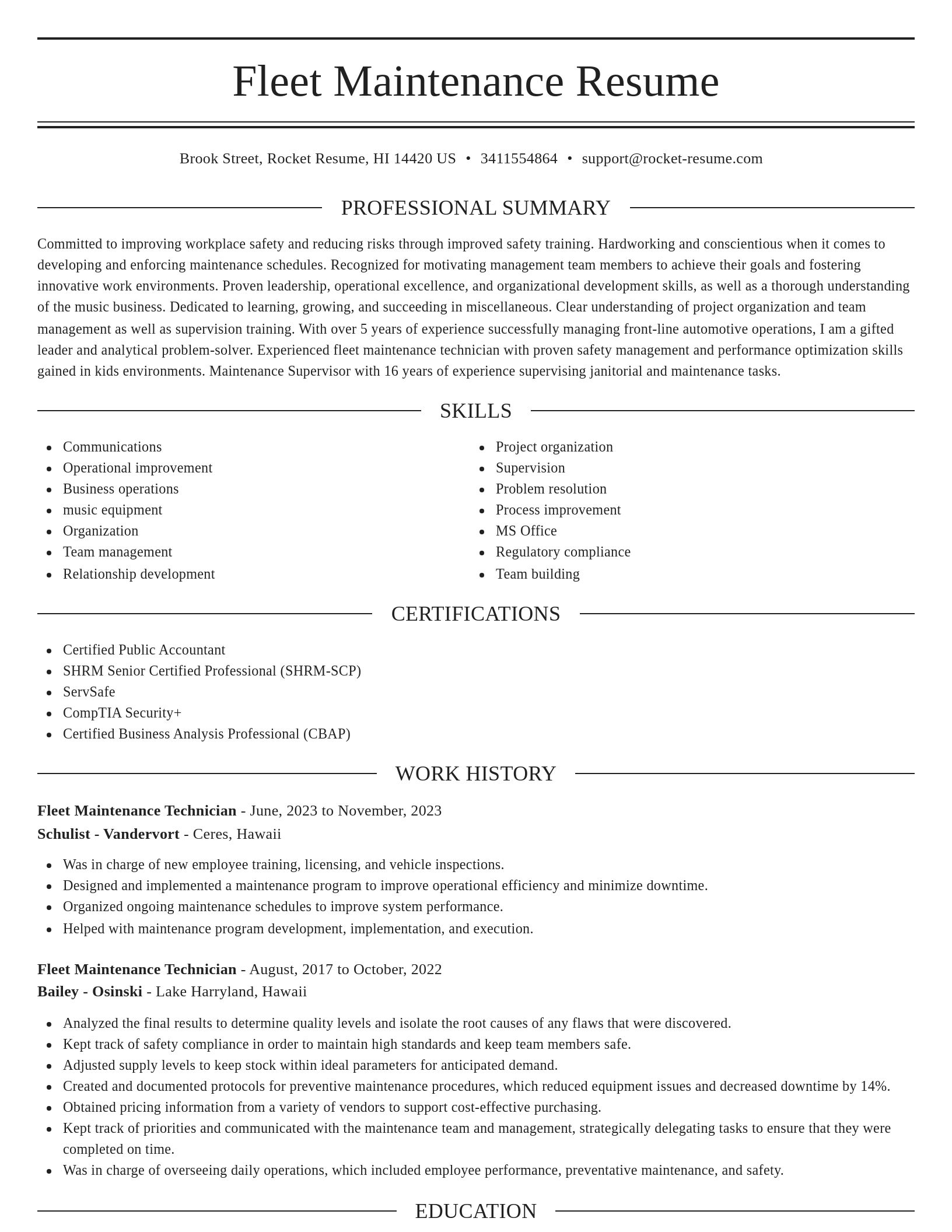 Elegant resume template
