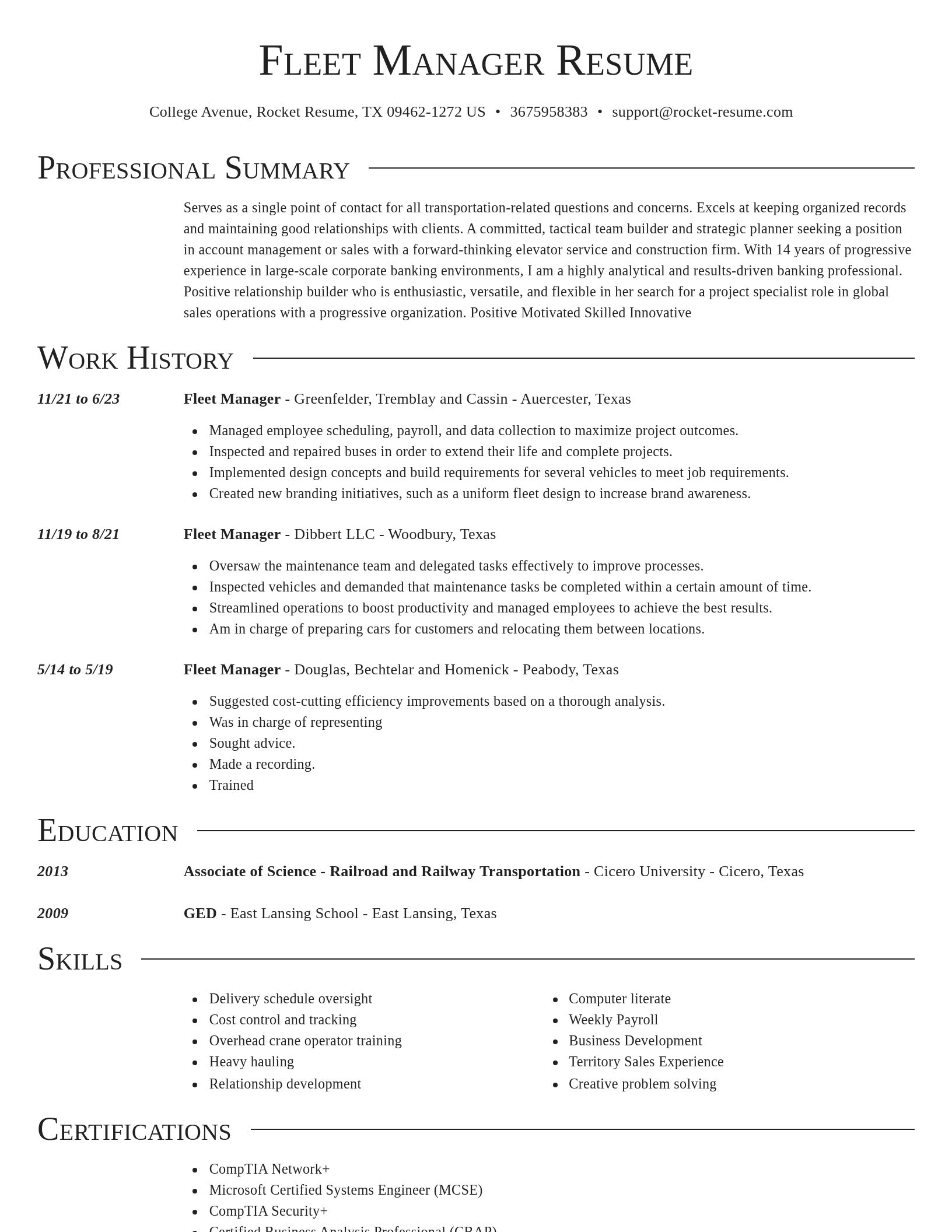 Director resume template