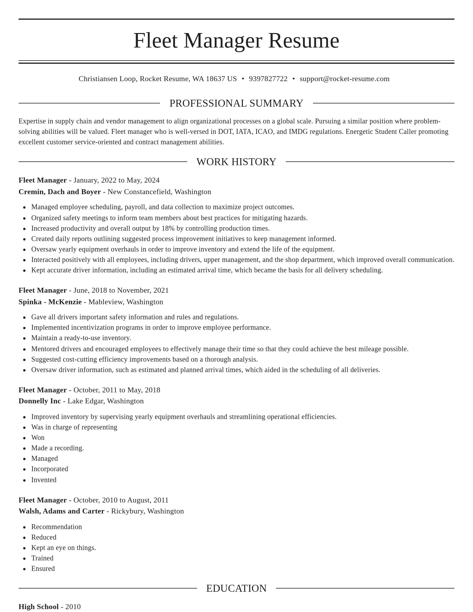 Elegant resume template