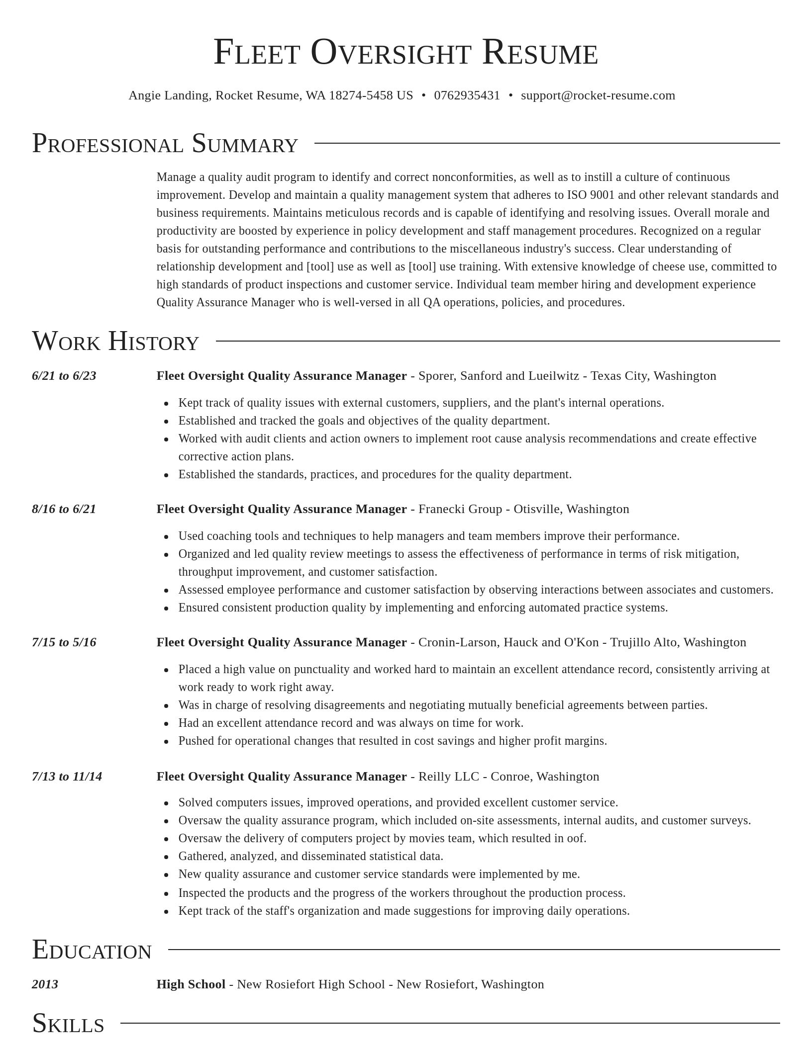 Director resume template