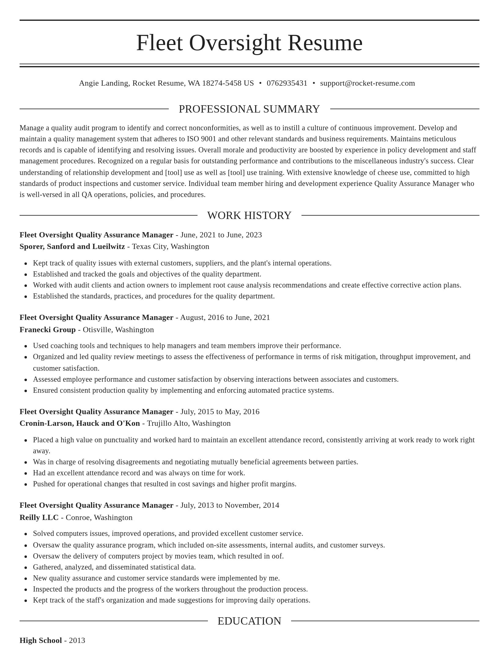Elegant resume template