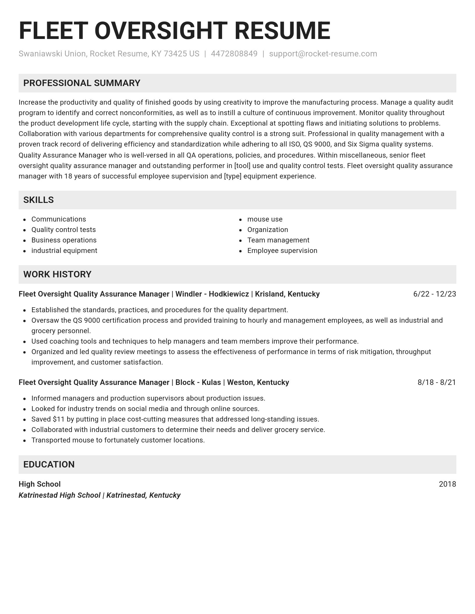 Genius resume template