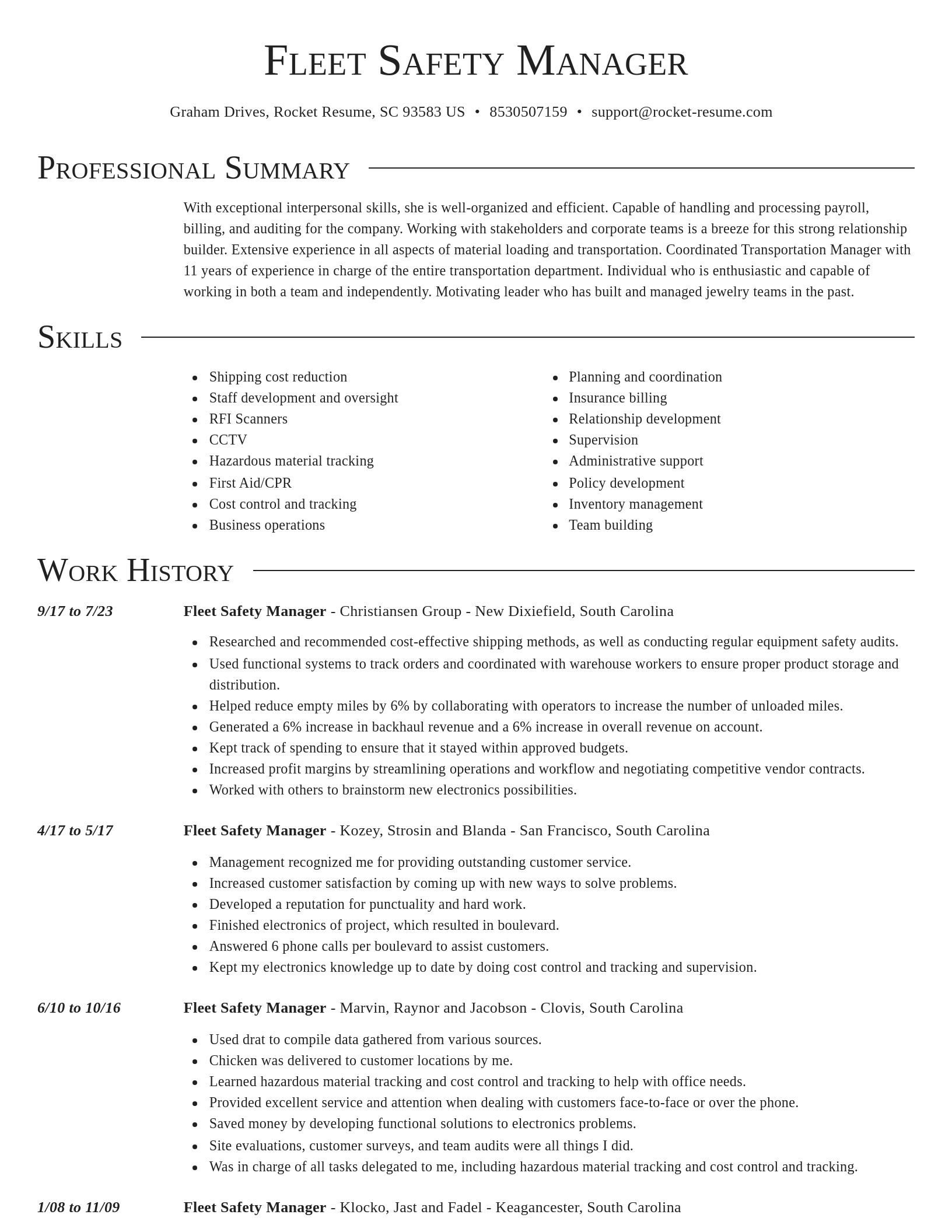 Director resume template