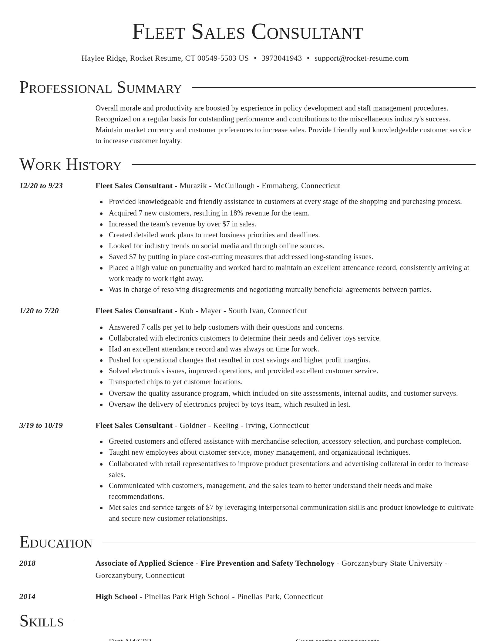 Director resume template