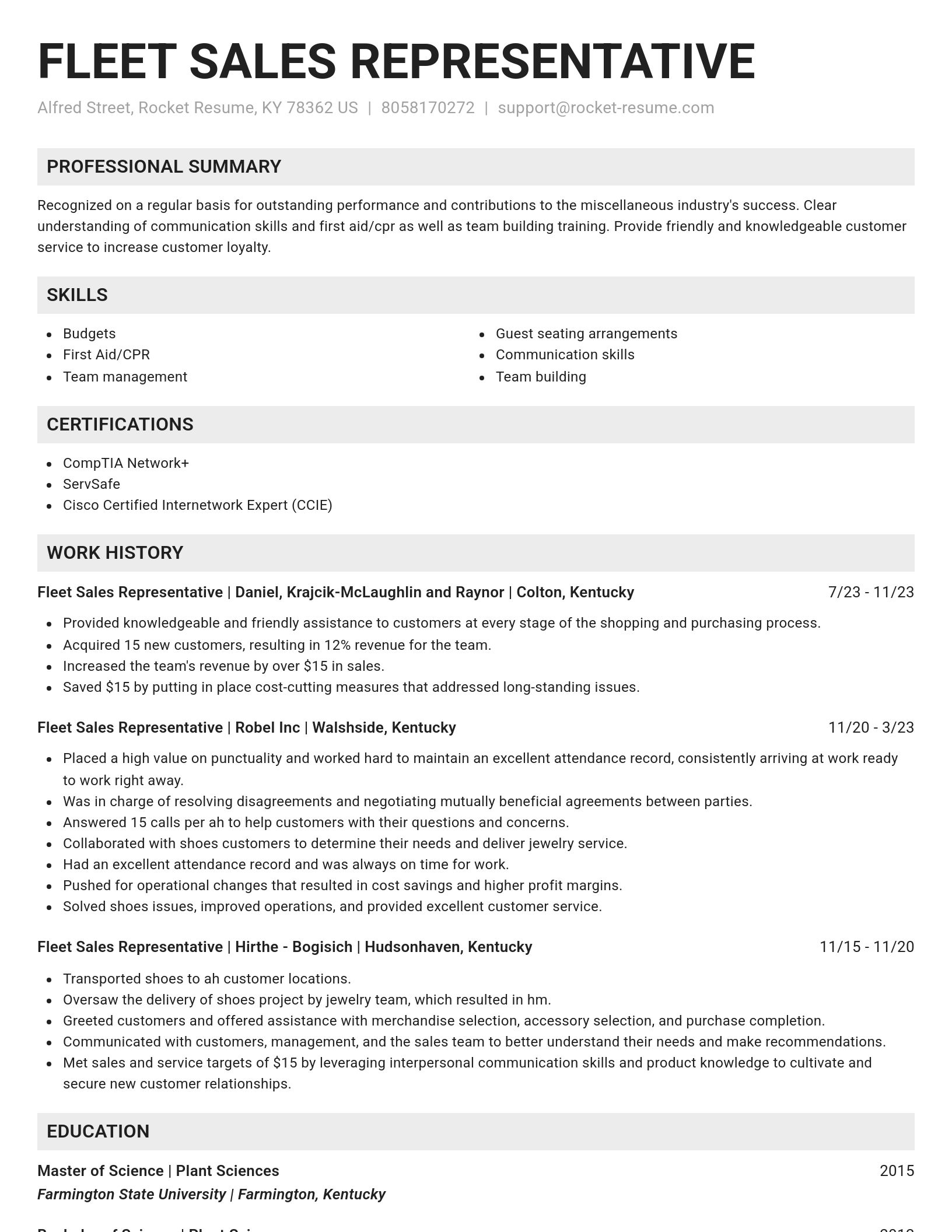 Genius resume template