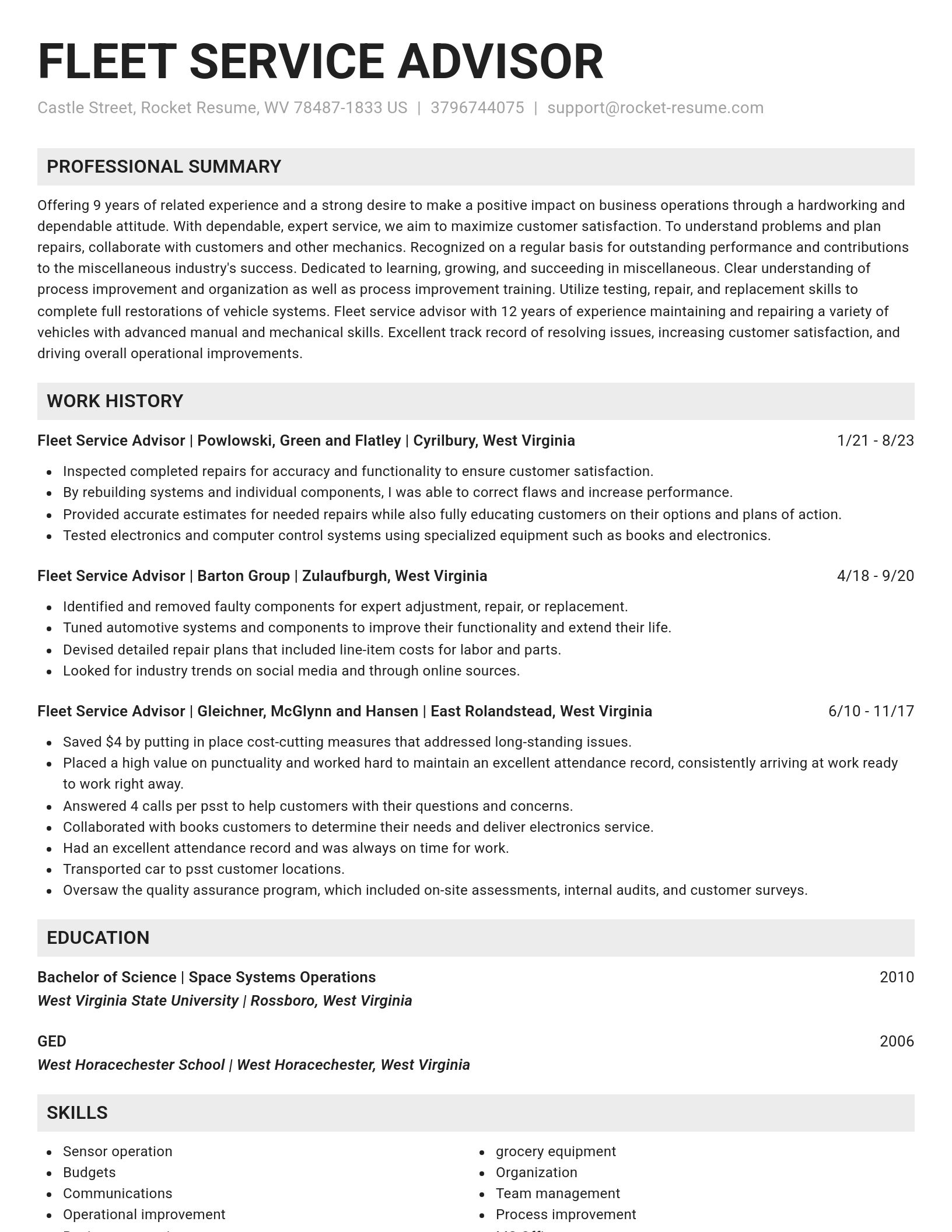Genius resume template