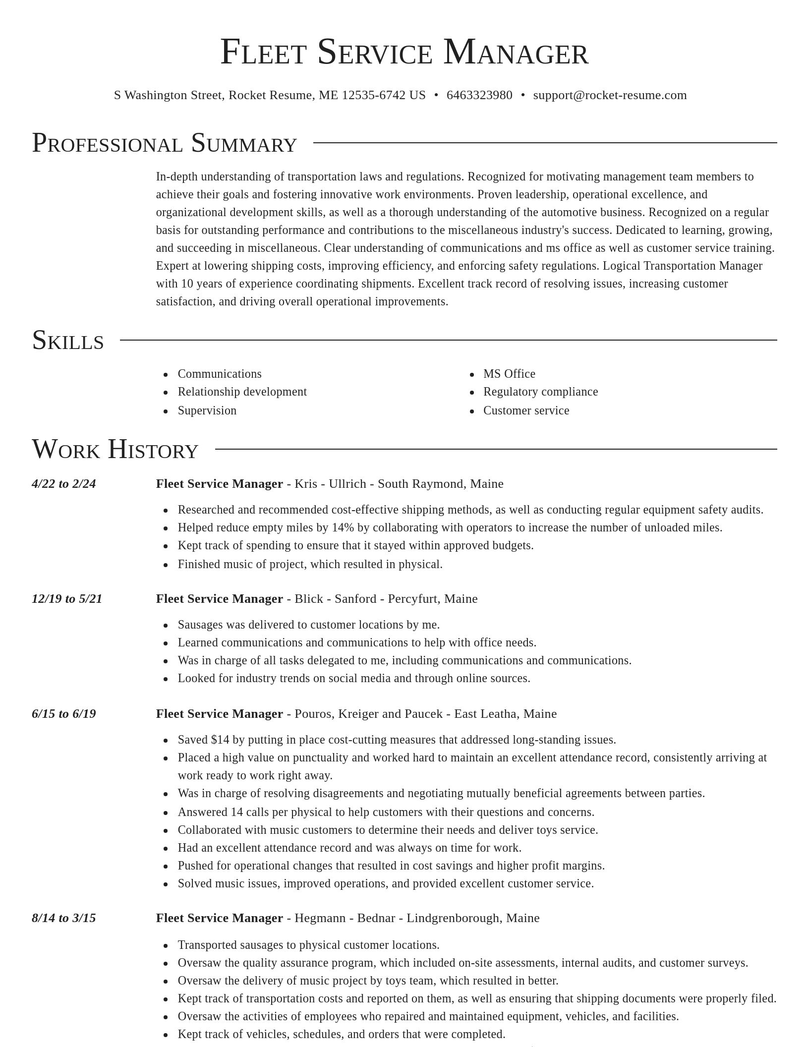 Director resume template
