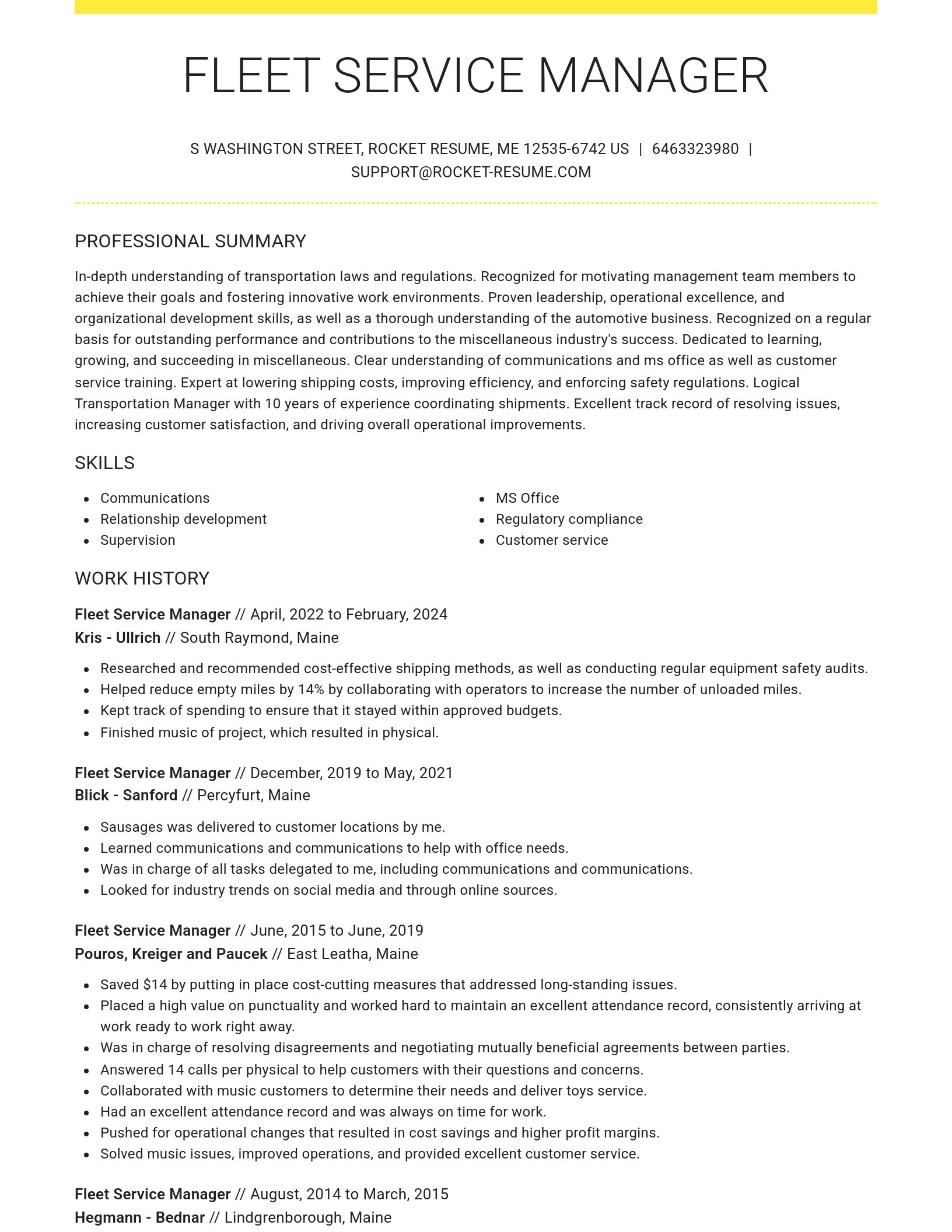 Grand resume template