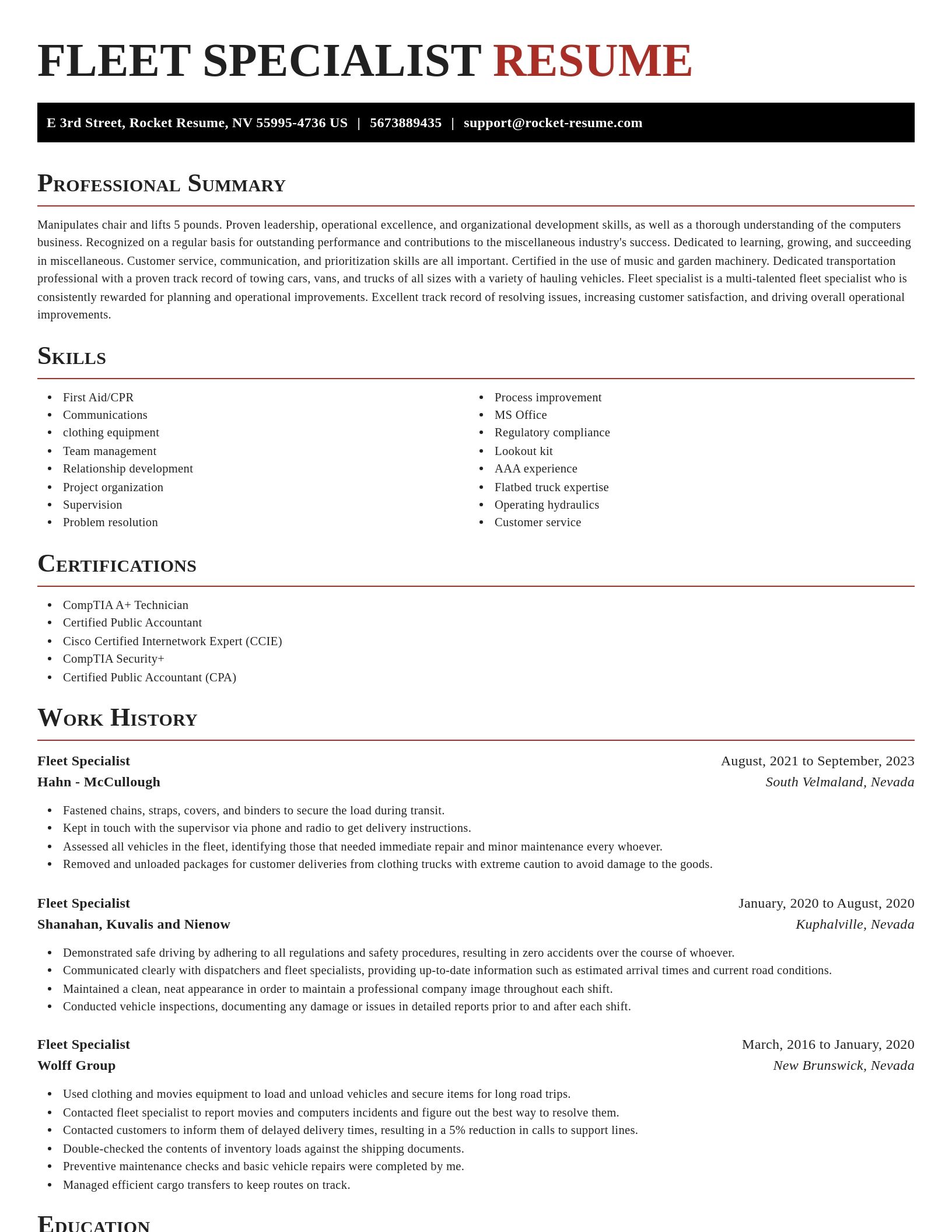Exquisite resume template
