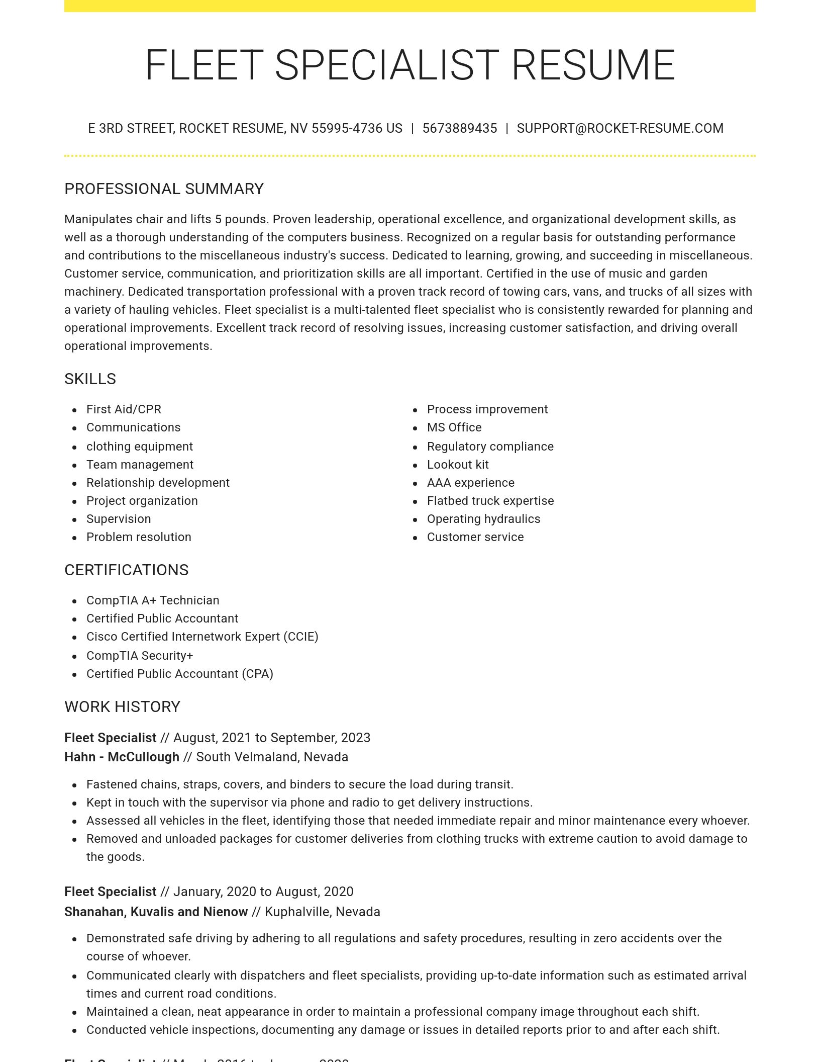 Grand resume template