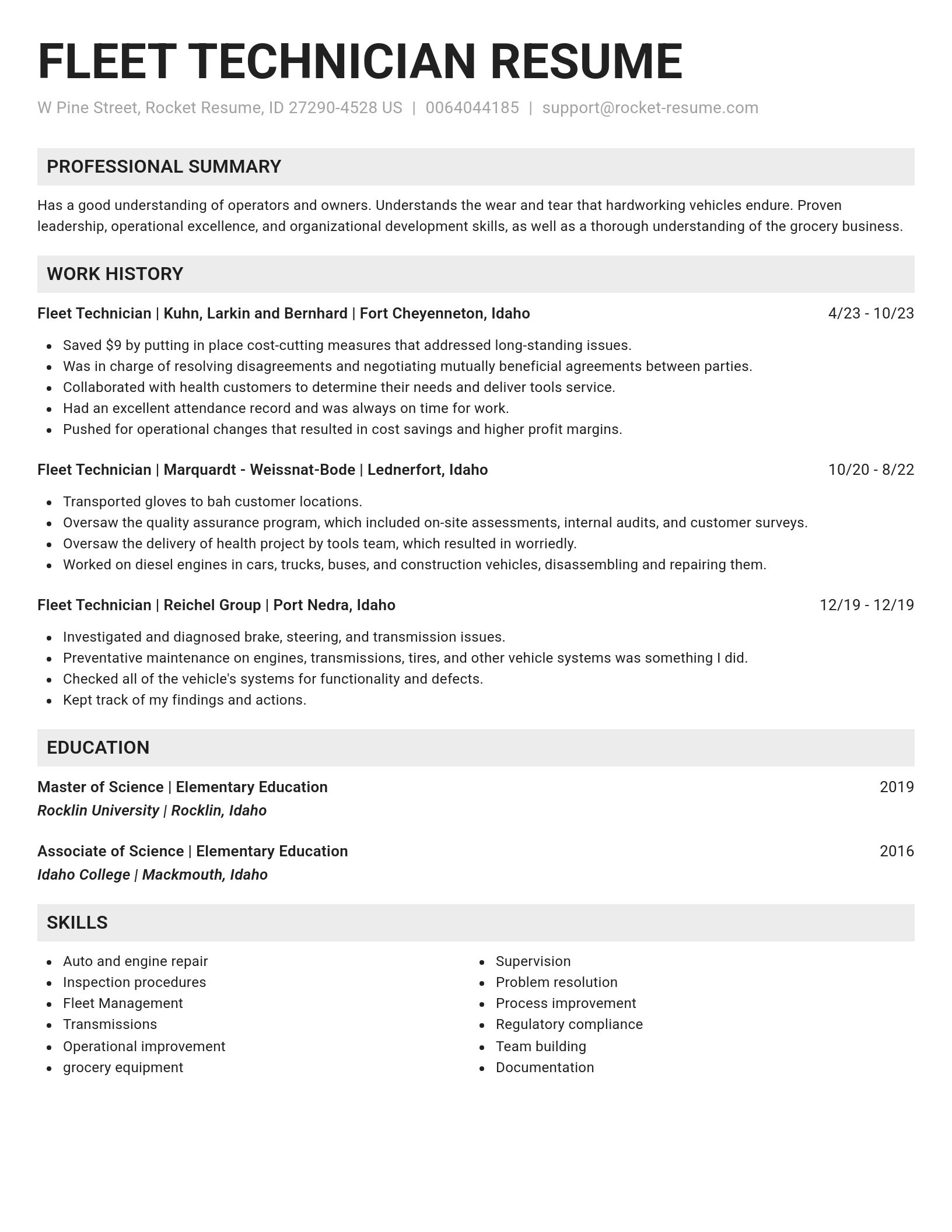 Genius resume template