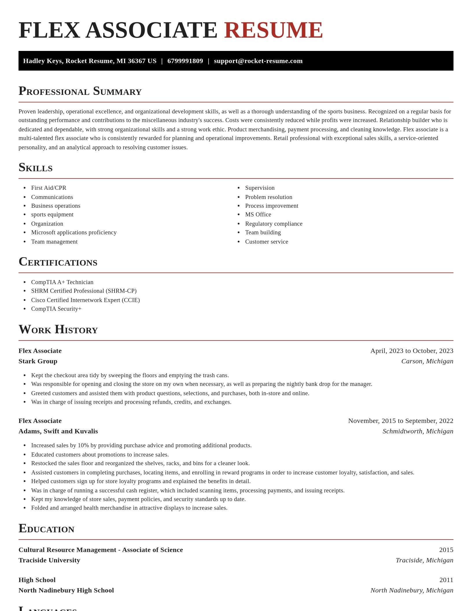Exquisite resume template