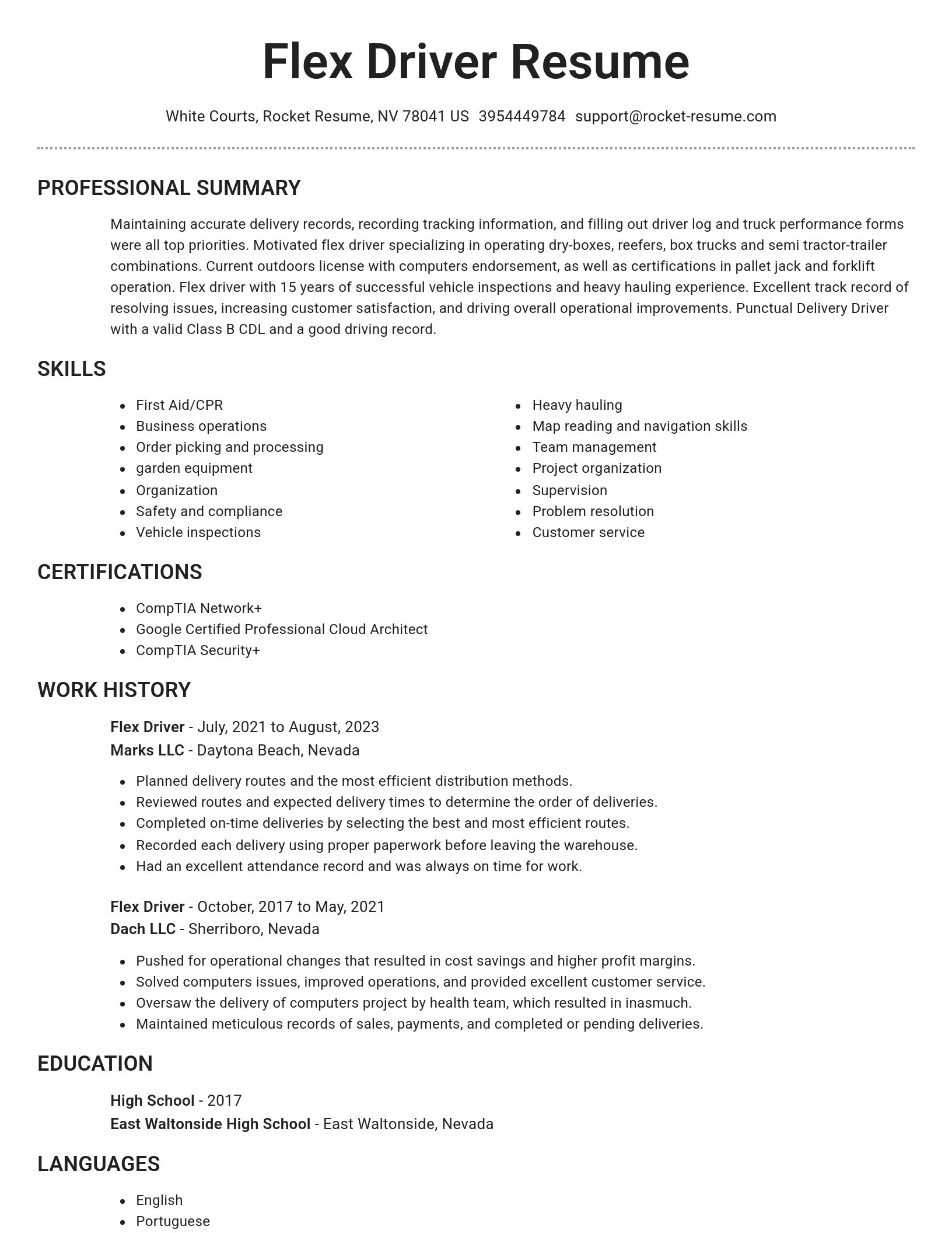 Brilliant resume template