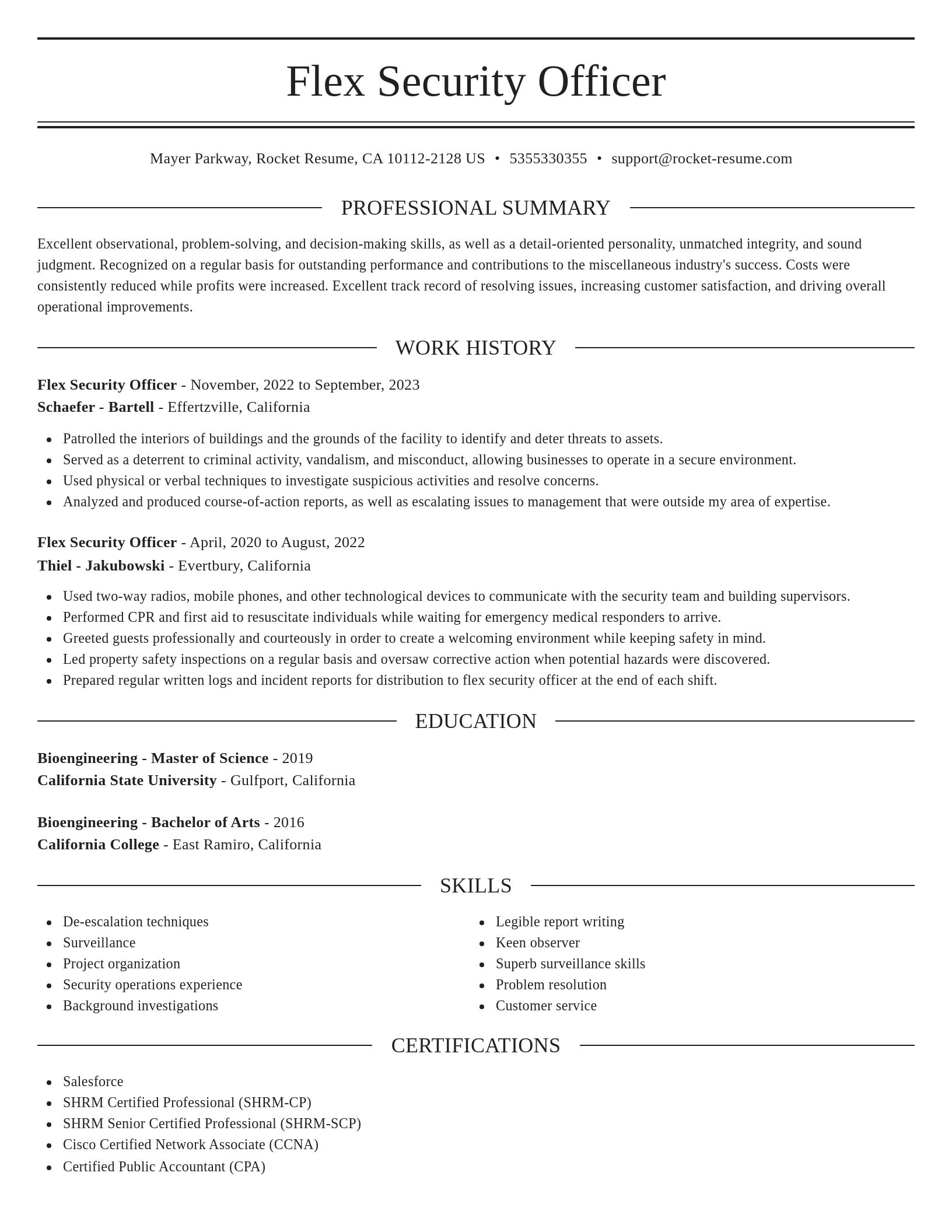 Elegant resume template