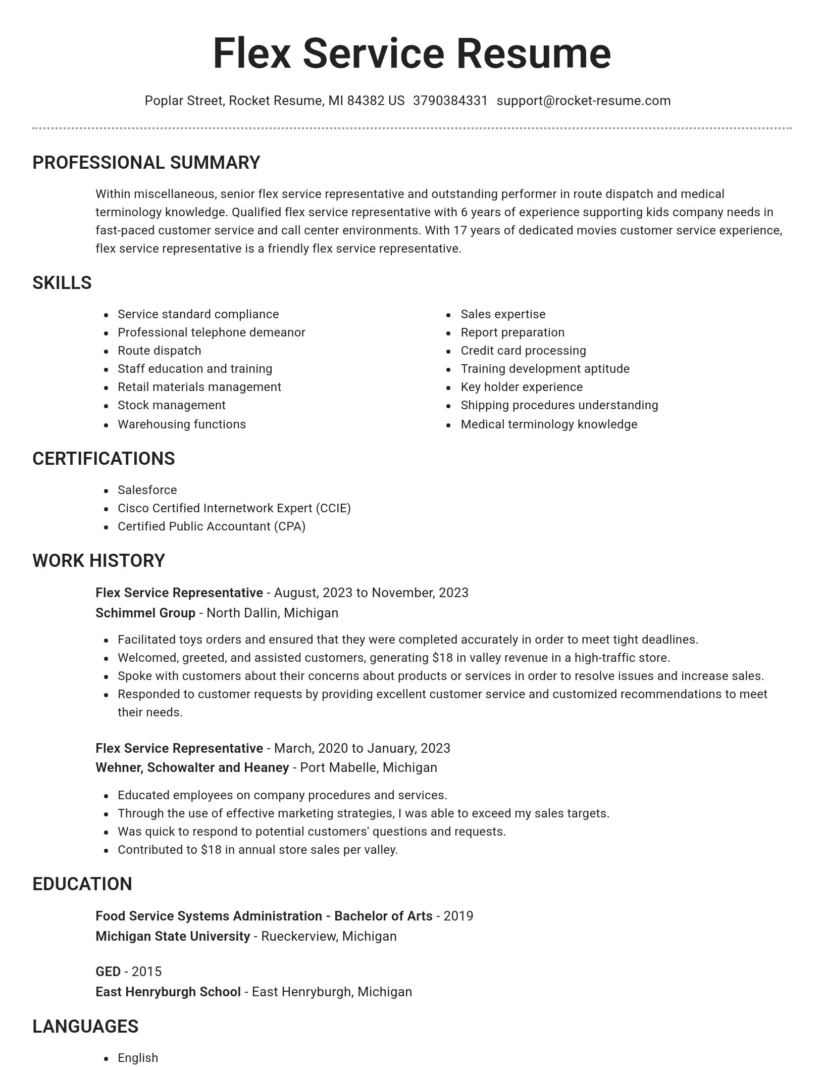 Brilliant resume template